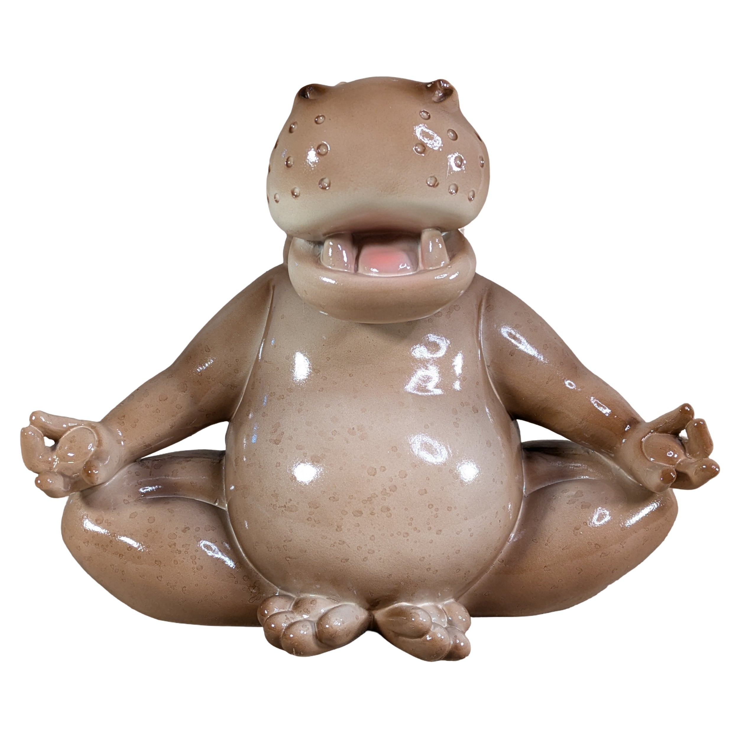 Yoga Nilpferd Figur glänzend sitzend & Stretch für innen und außen