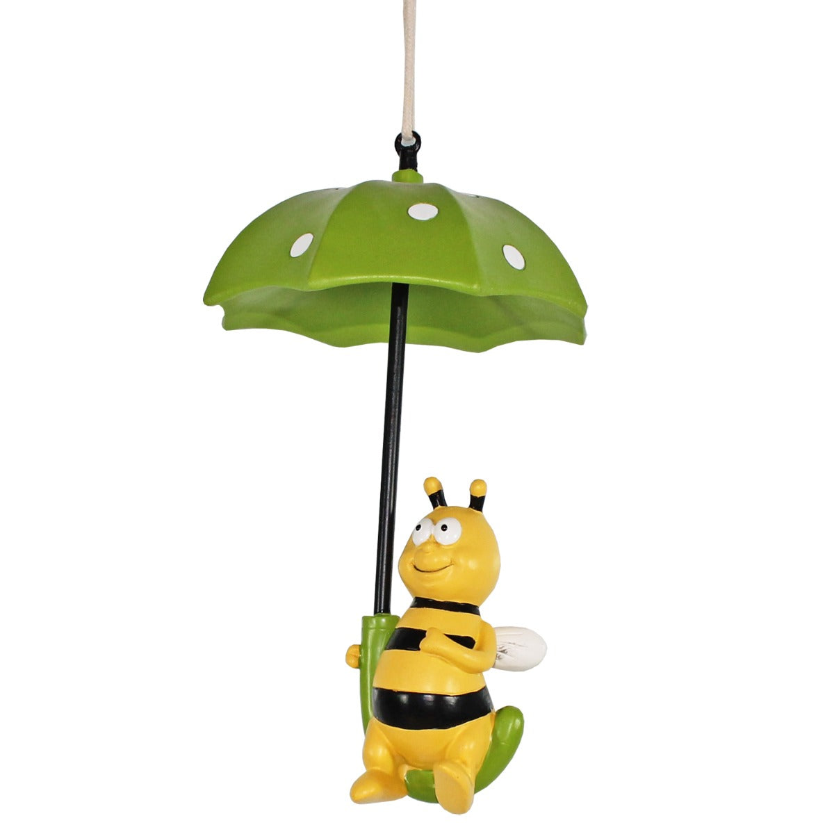 Hängedeko Tierfigur mit Regenschirm - Fenster Hängedeko für Garten mit Biene oder Hunde Figuren
