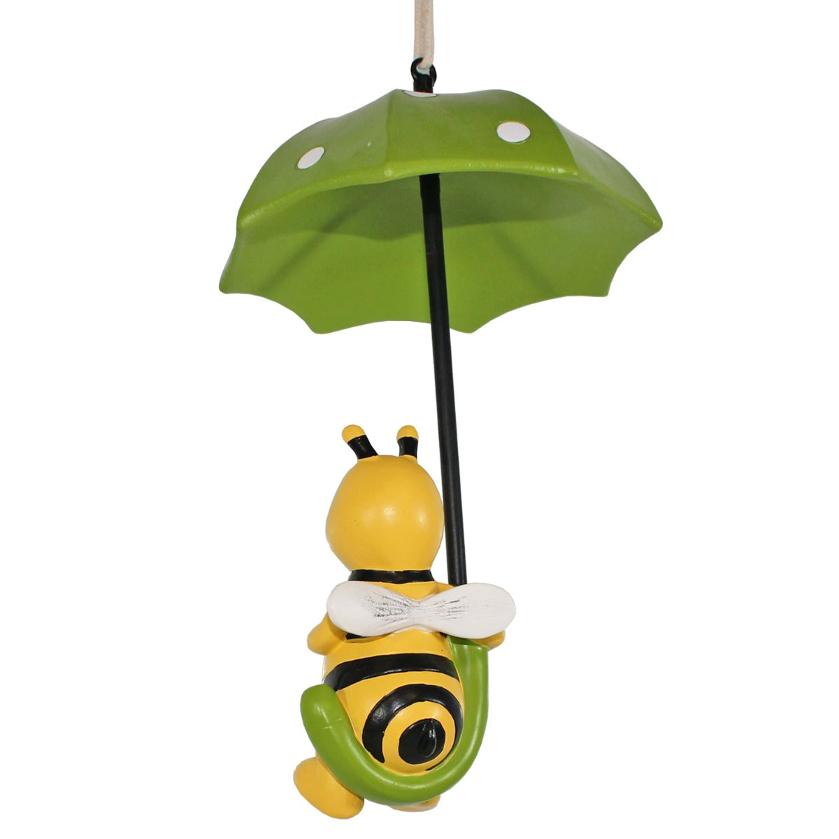Hängedeko Tierfigur mit Regenschirm - Fenster Hängedeko für Garten mit Biene oder Hunde Figuren