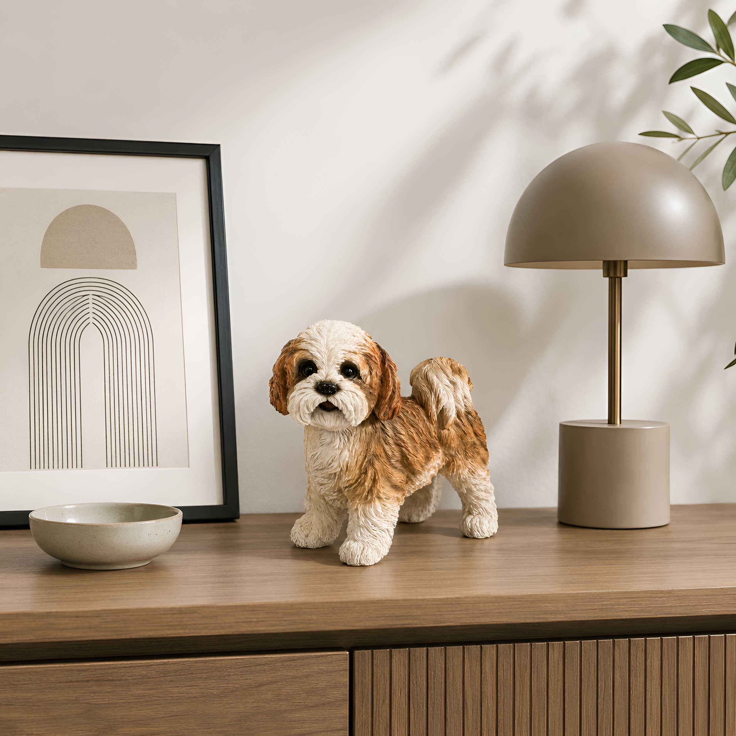 Shih Tzu Hundefigur lebensecht, Deko Hund für Haus & Garten in verschiedenen Größen, Farben & Posen