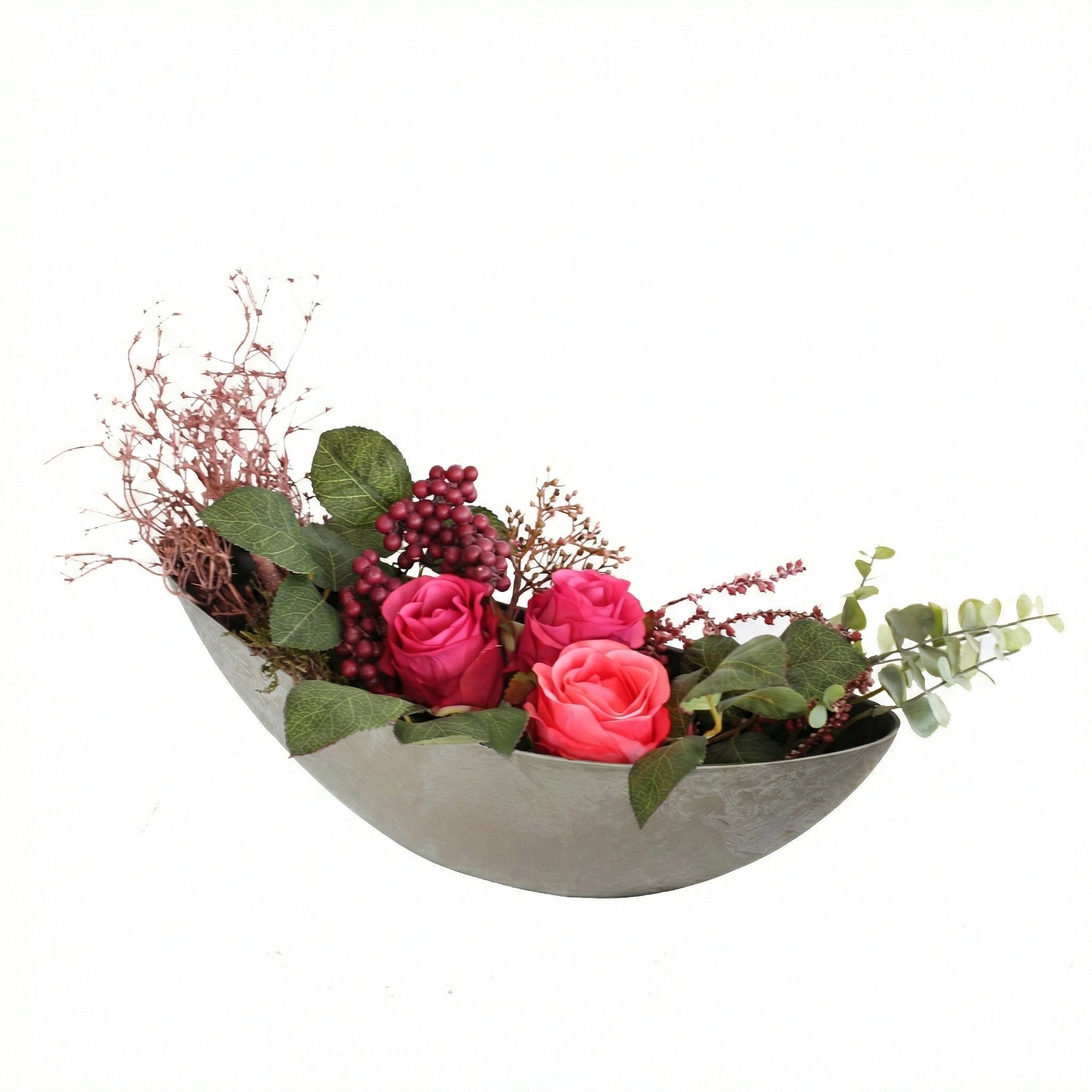 Pflanzschale „Boat“ aus recyceltem Kunststoff – Blumentopf länglich in Anthrazit oder Sand