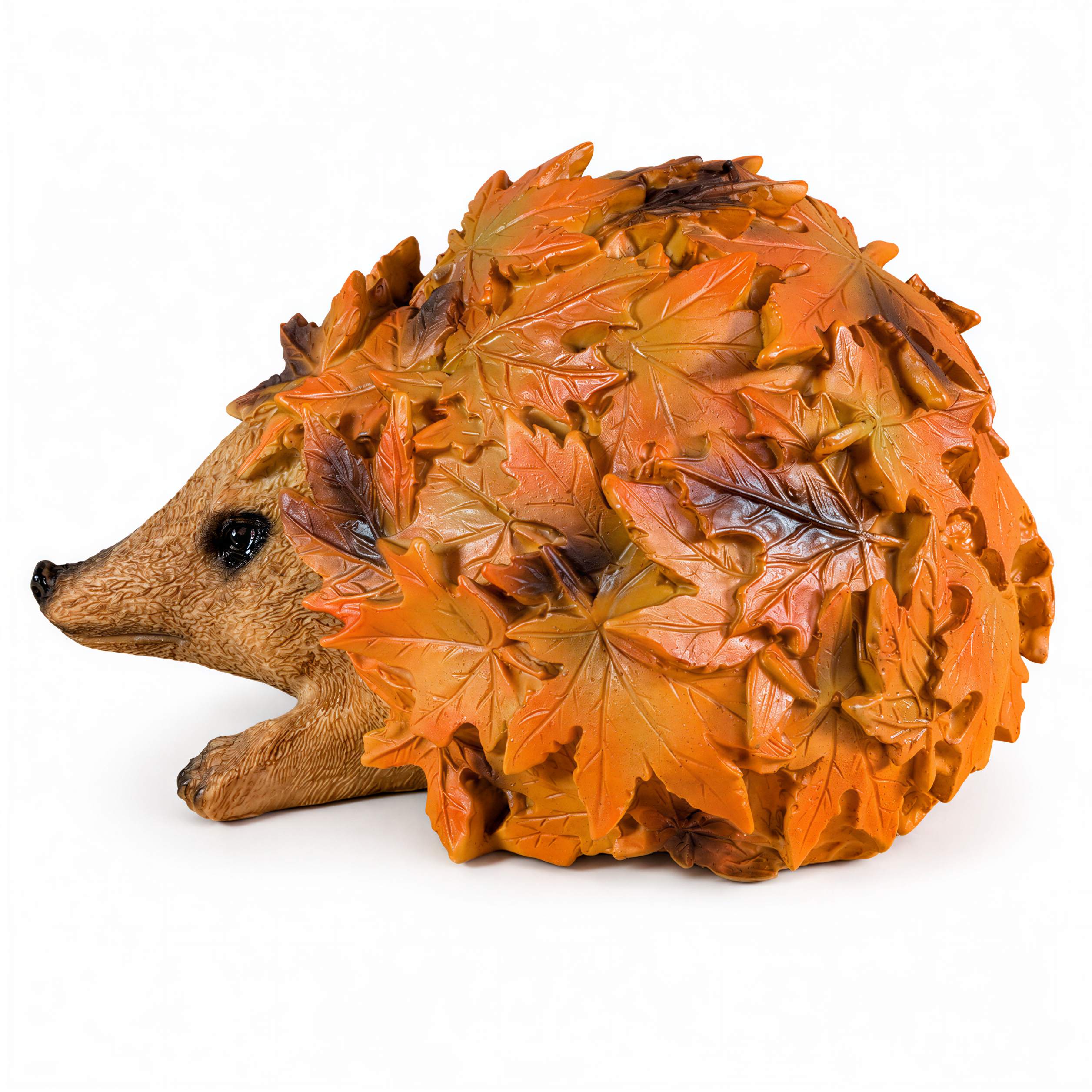 Tierfiguren Eule Reh Igel Eichhörnchen Figur mit Blätterdeko für Haus und Garten