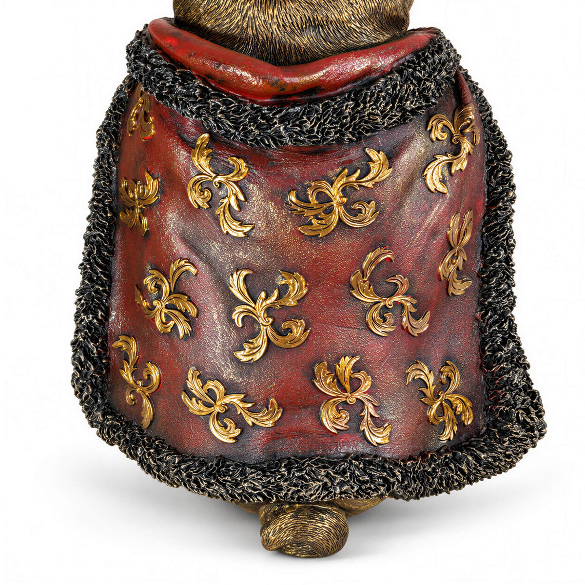 Bulldogge Figur mit Krone Urban Royals Deko Hundefigur handbemalt schwarz oder gold