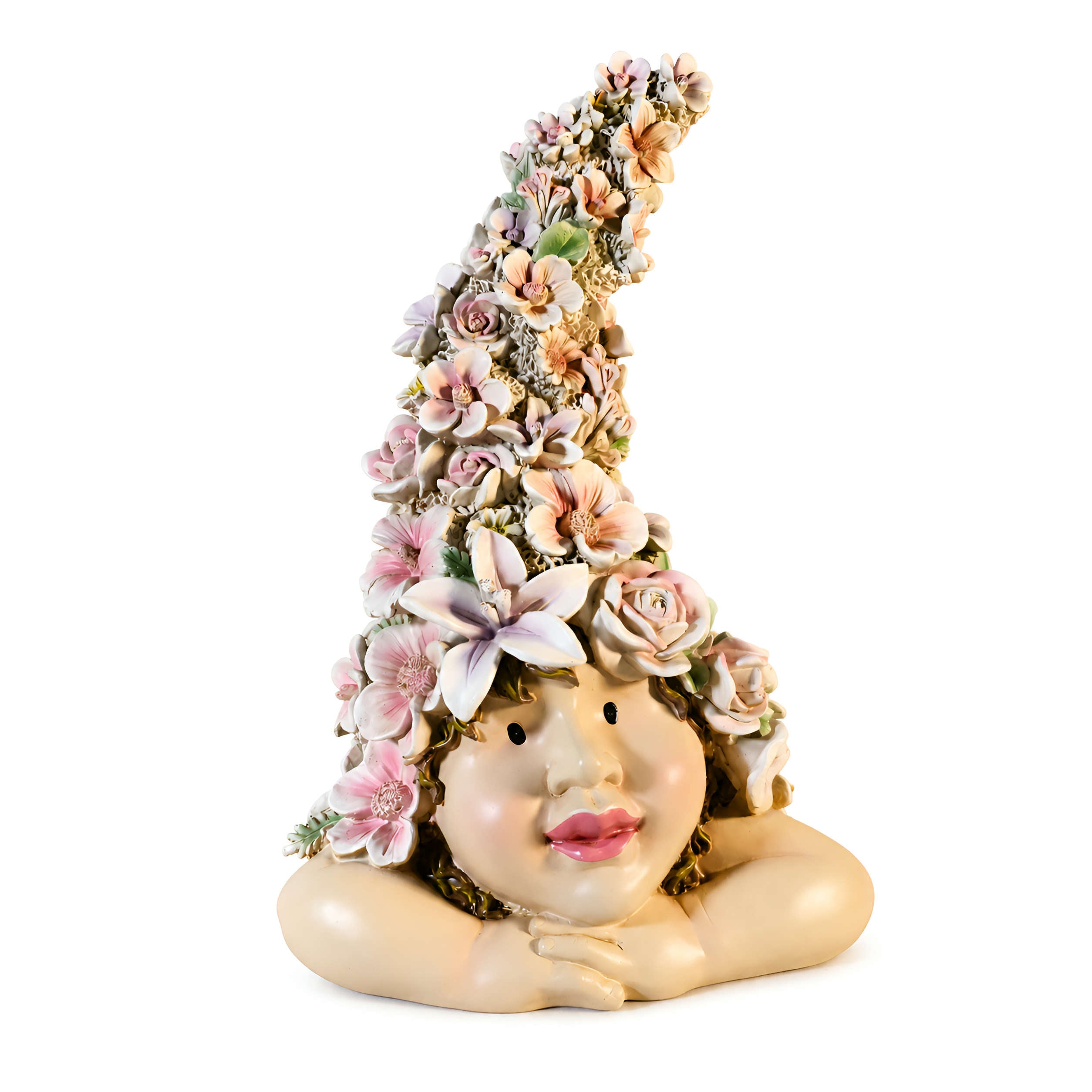 Blumenkind Dekofigur Blumenmädchen Figur für Haus & Garten in 2 Größen