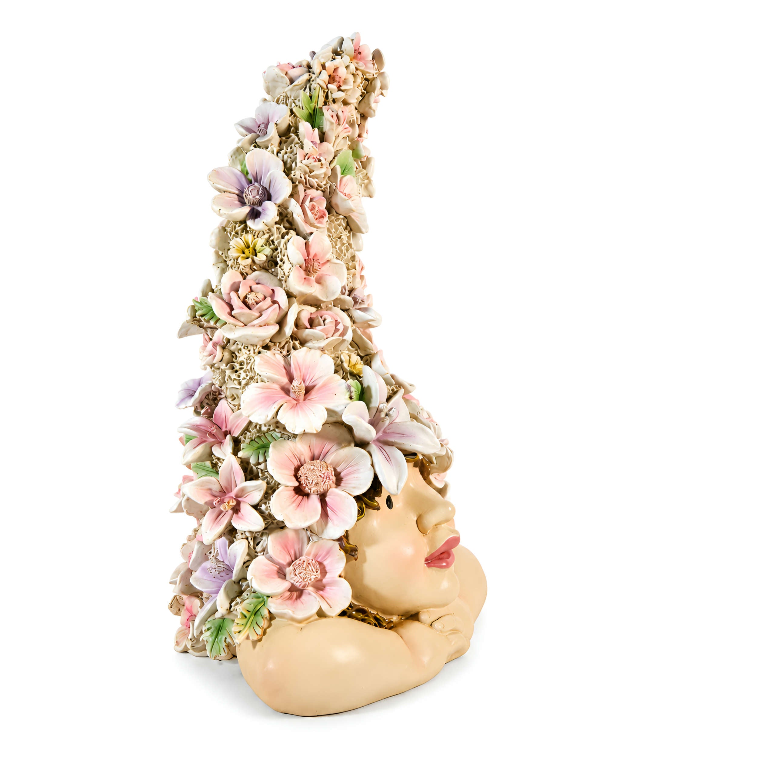 Blumenkind Dekofigur Blumenmädchen Figur für Haus & Garten in 2 Größen