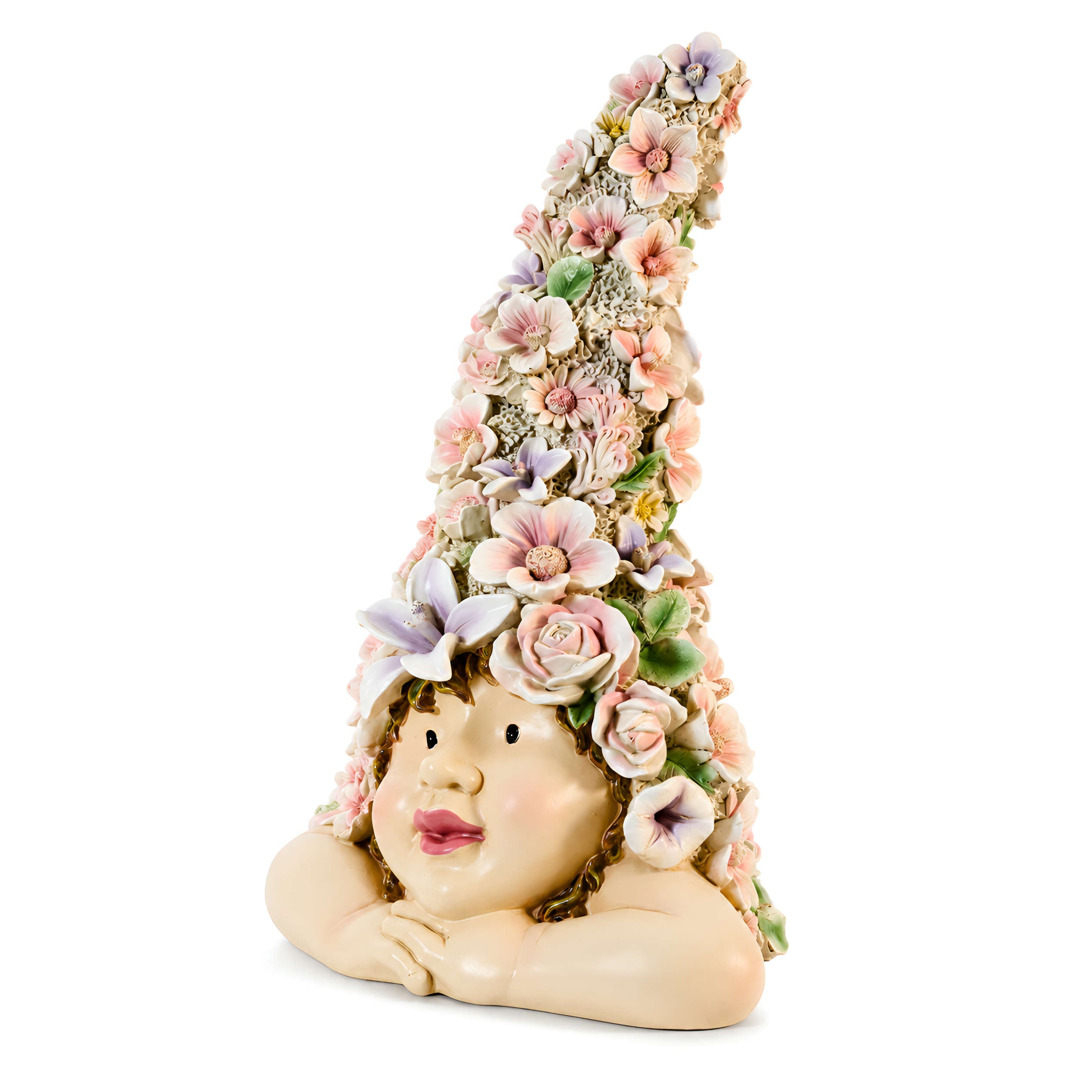 Blumenkind Dekofigur Blumenmädchen Figur für Haus & Garten in 2 Größen