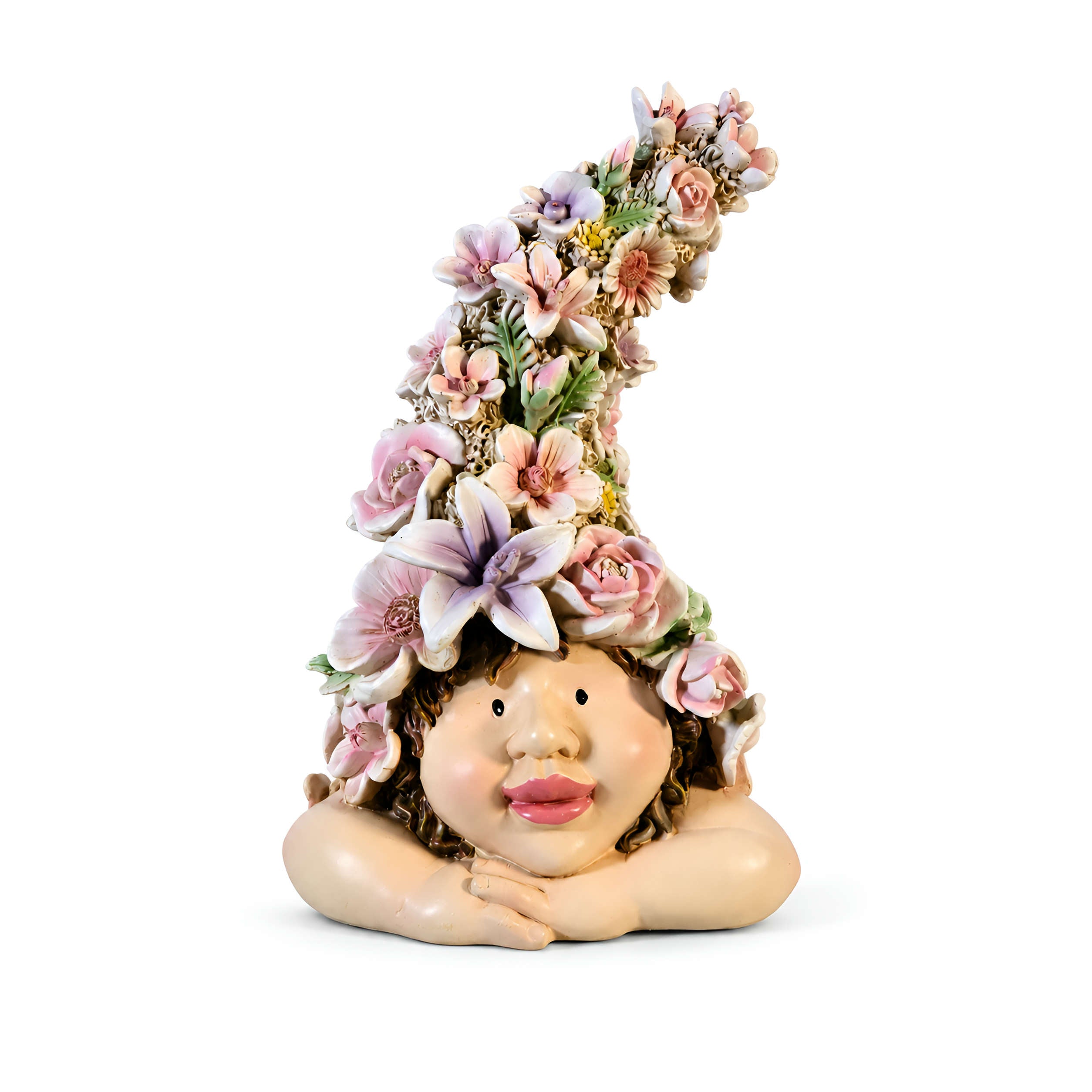 Blumenkind Dekofigur Blumenmädchen Figur für Haus & Garten in 2 Größen