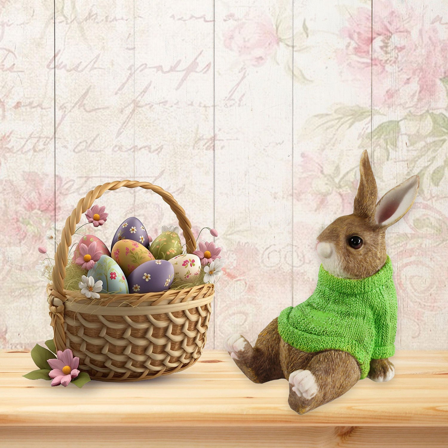 Dekohasen mit Pullover Osterhase Deko klein Deko Hasen für den Garten versch. Farben