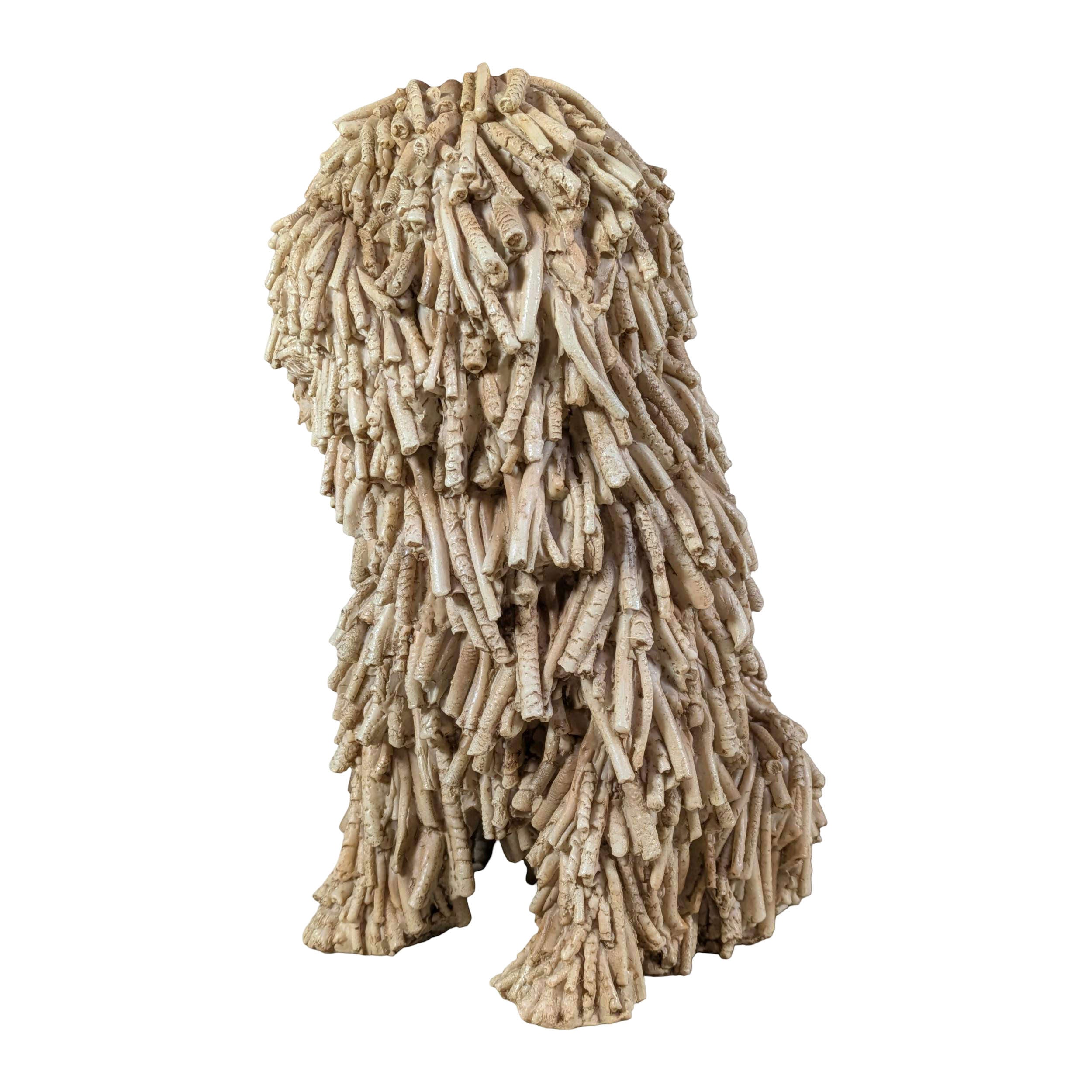 Hundefigur in Treibholz-Optik naturgetreuer Deko Hund im Driftwood Style