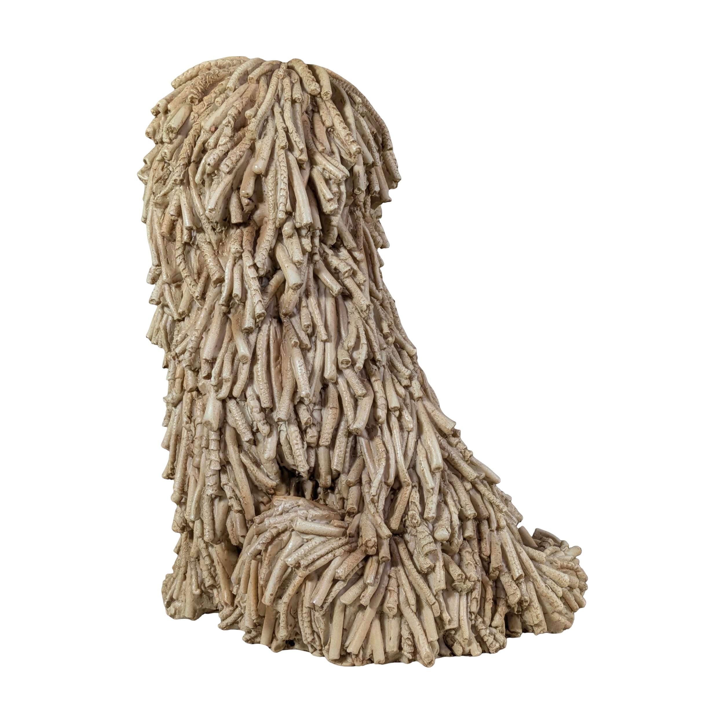 Hundefigur in Treibholz-Optik naturgetreuer Deko Hund im Driftwood Style