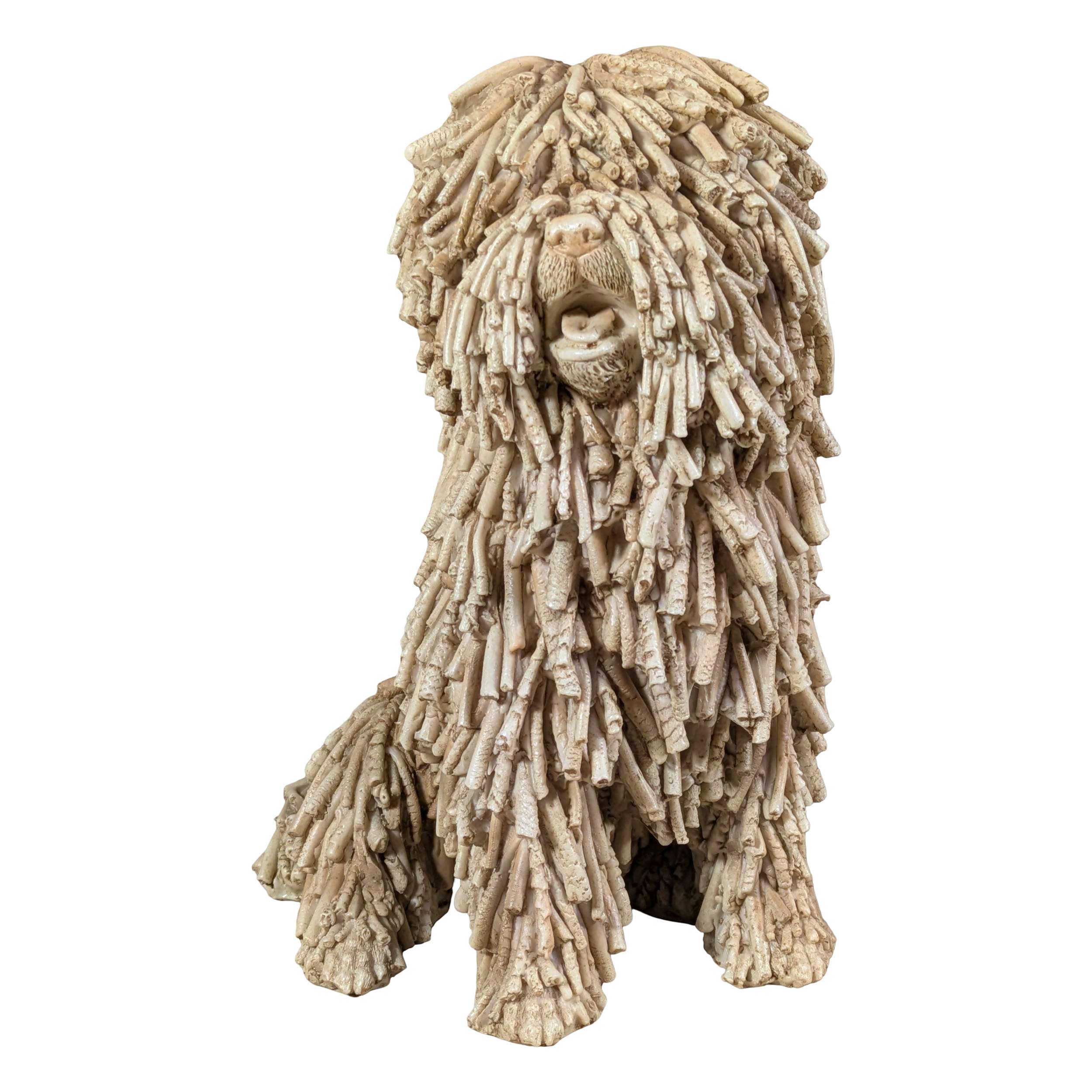 Hundefigur in Treibholz-Optik naturgetreuer Deko Hund im Driftwood Style