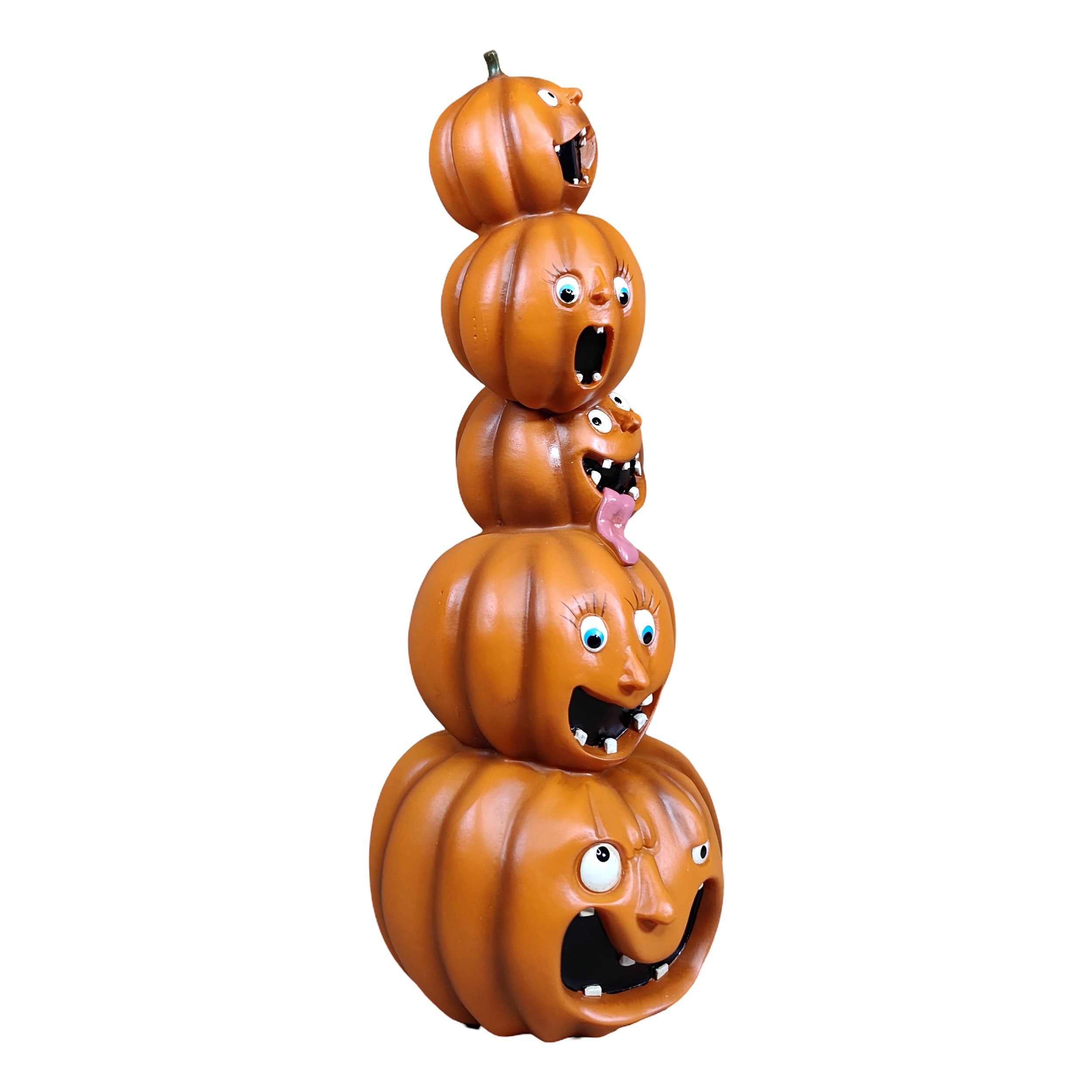 Halloween Deko Kürbis Figuren & Kürbisstapel, Herbstdeko innen & außen, Deko Kürbis für Eingang Garten Fensterbank