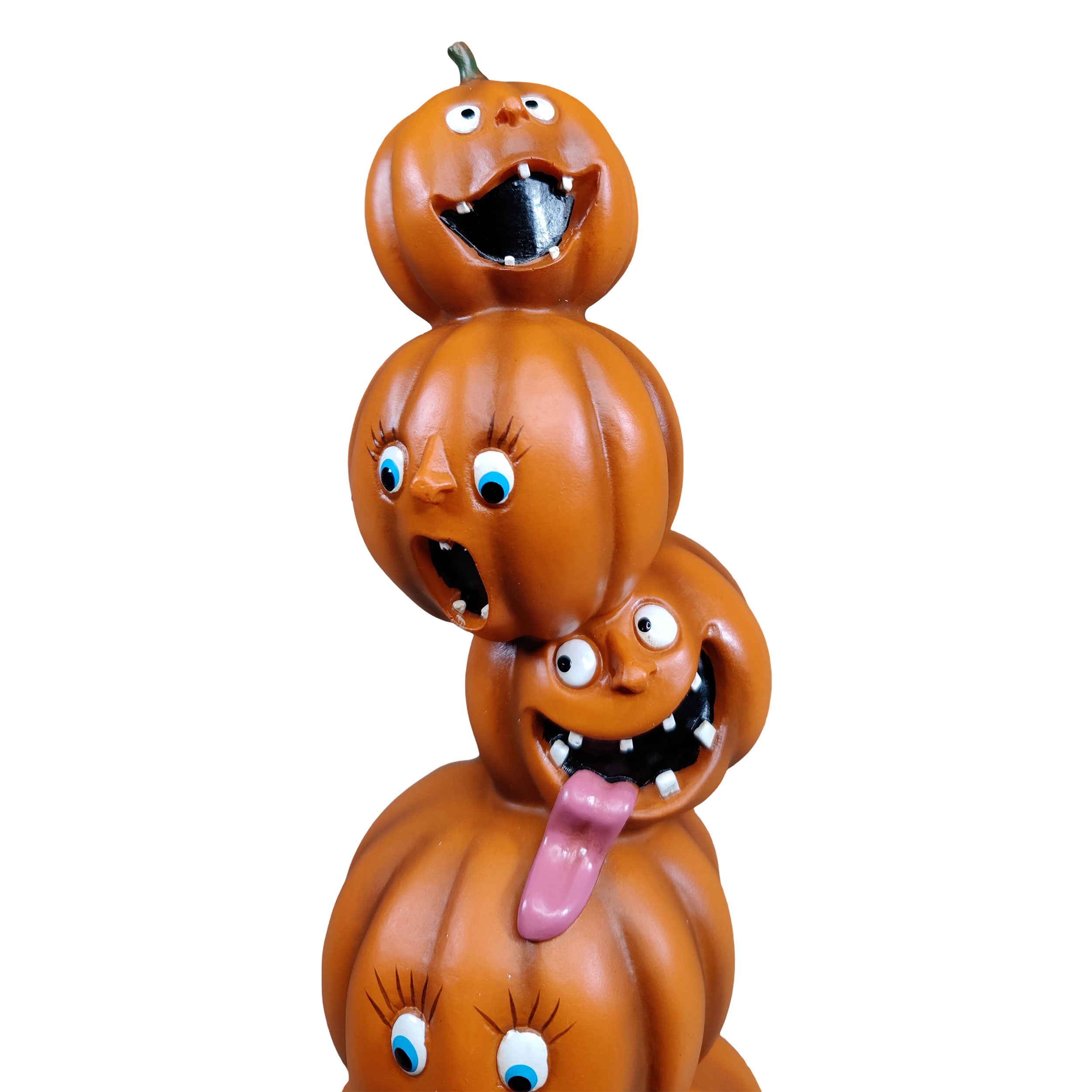 Halloween Deko Kürbis Figuren & Kürbisstapel, Herbstdeko innen & außen, Deko Kürbis für Eingang Garten Fensterbank