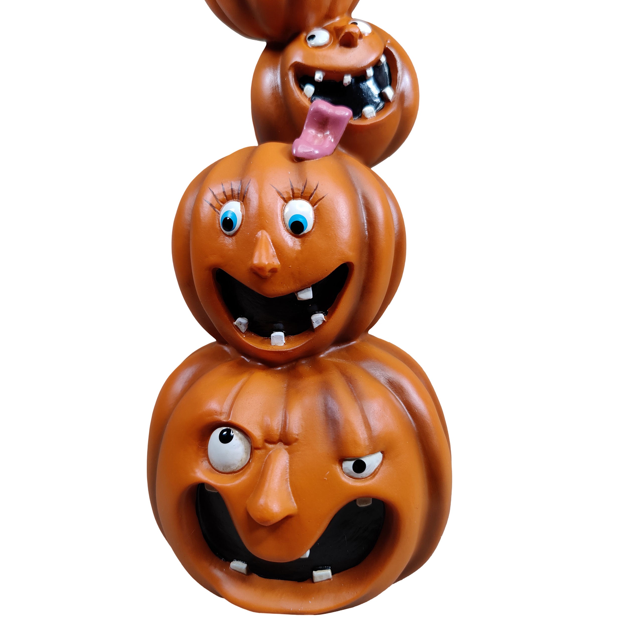 Halloween Deko Kürbis Figuren & Kürbisstapel, Herbstdeko innen & außen, Deko Kürbis für Eingang Garten Fensterbank