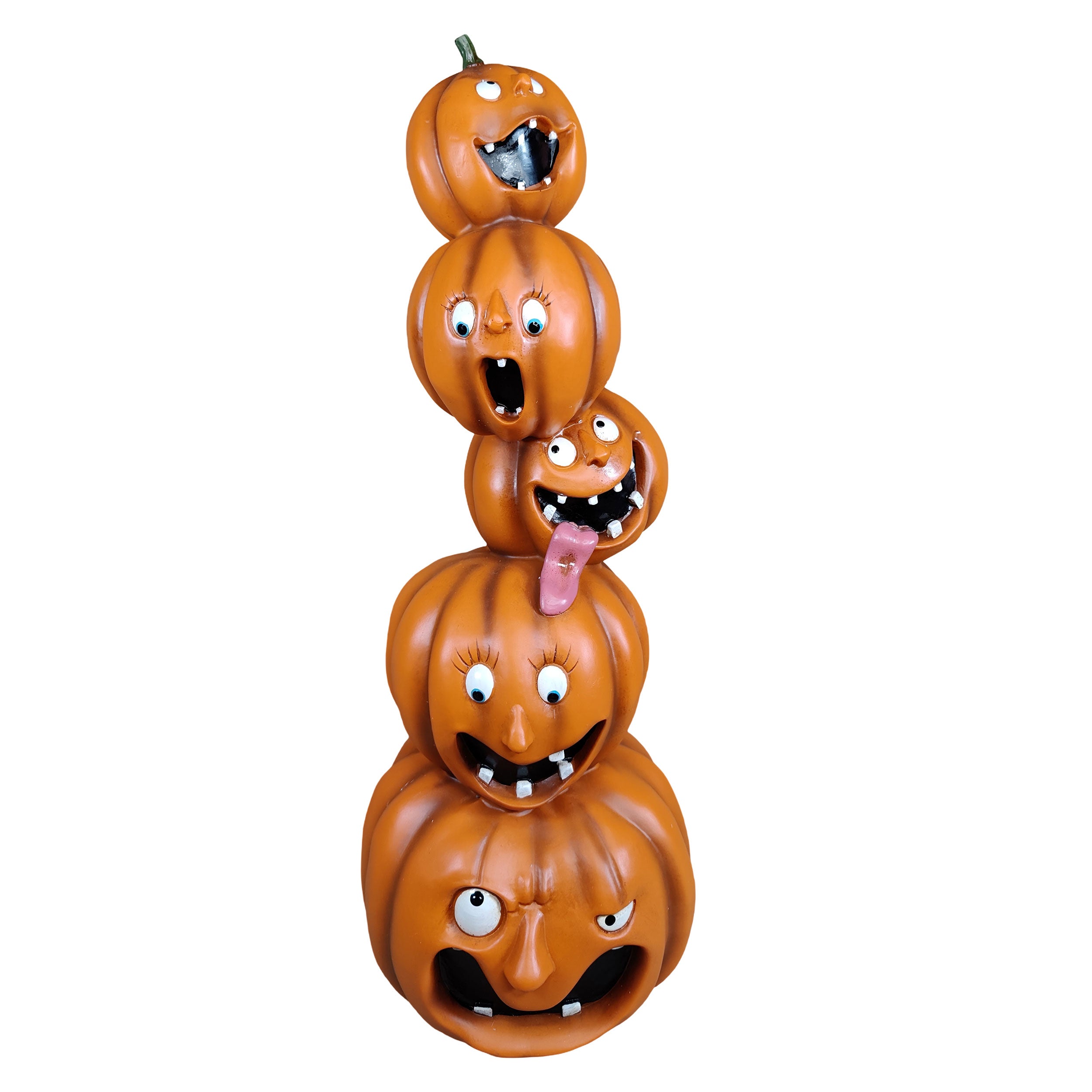 Halloween Deko Kürbis Figuren & Kürbisstapel, Herbstdeko innen & außen, Deko Kürbis für Eingang Garten Fensterbank