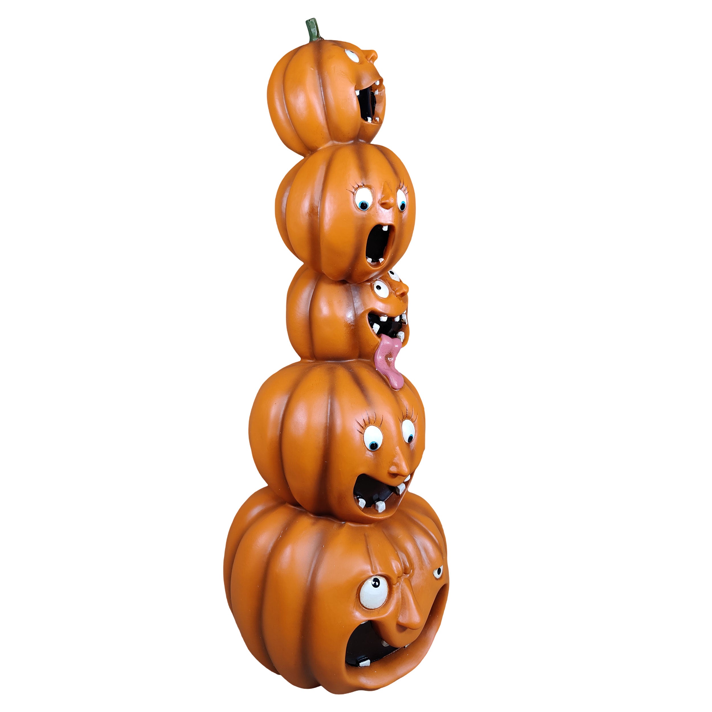 Halloween Deko Kürbis Figuren & Kürbisstapel, Herbstdeko innen & außen, Deko Kürbis für Eingang Garten Fensterbank