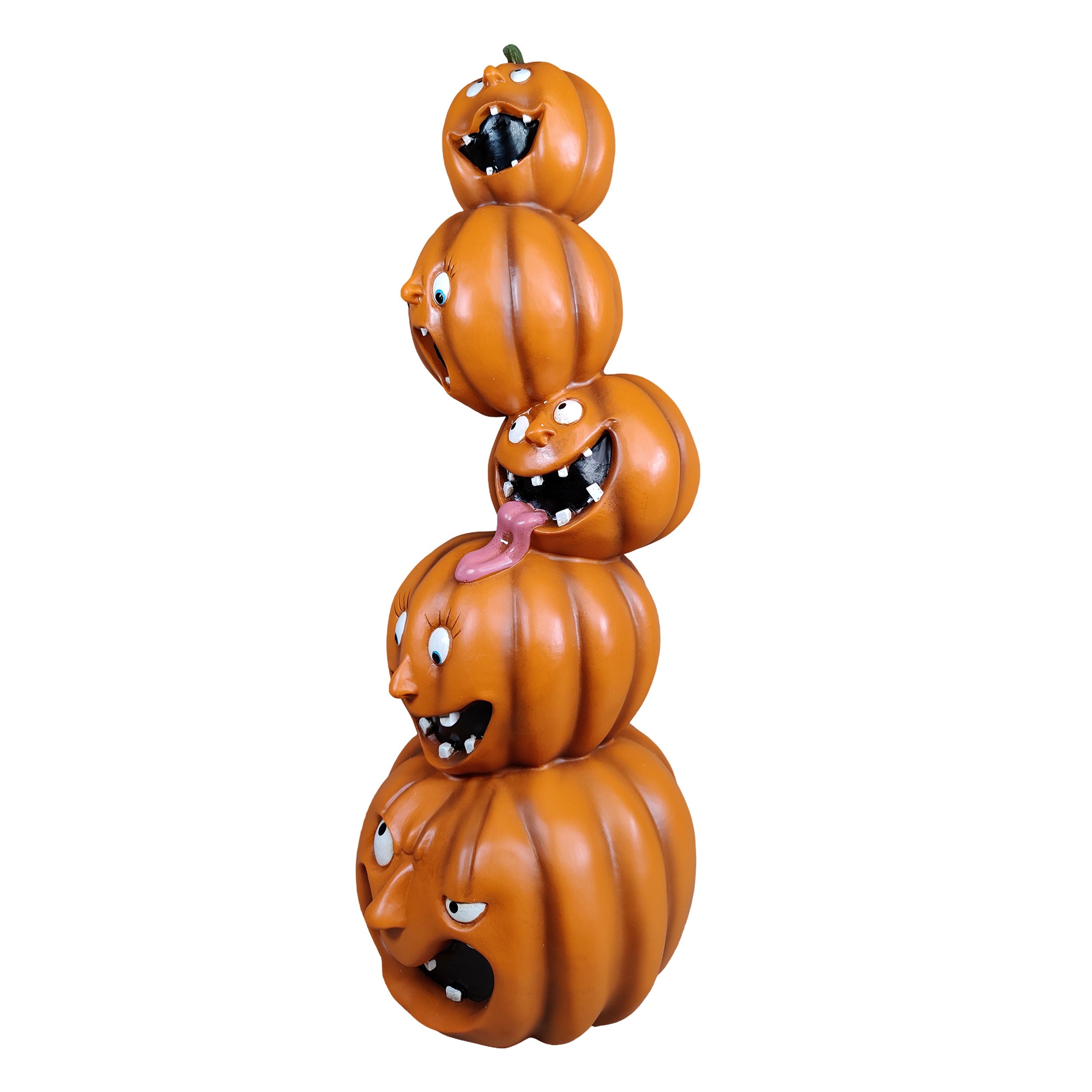 Halloween Deko Kürbis Figuren & Kürbisstapel, Herbstdeko innen & außen, Deko Kürbis für Eingang Garten Fensterbank