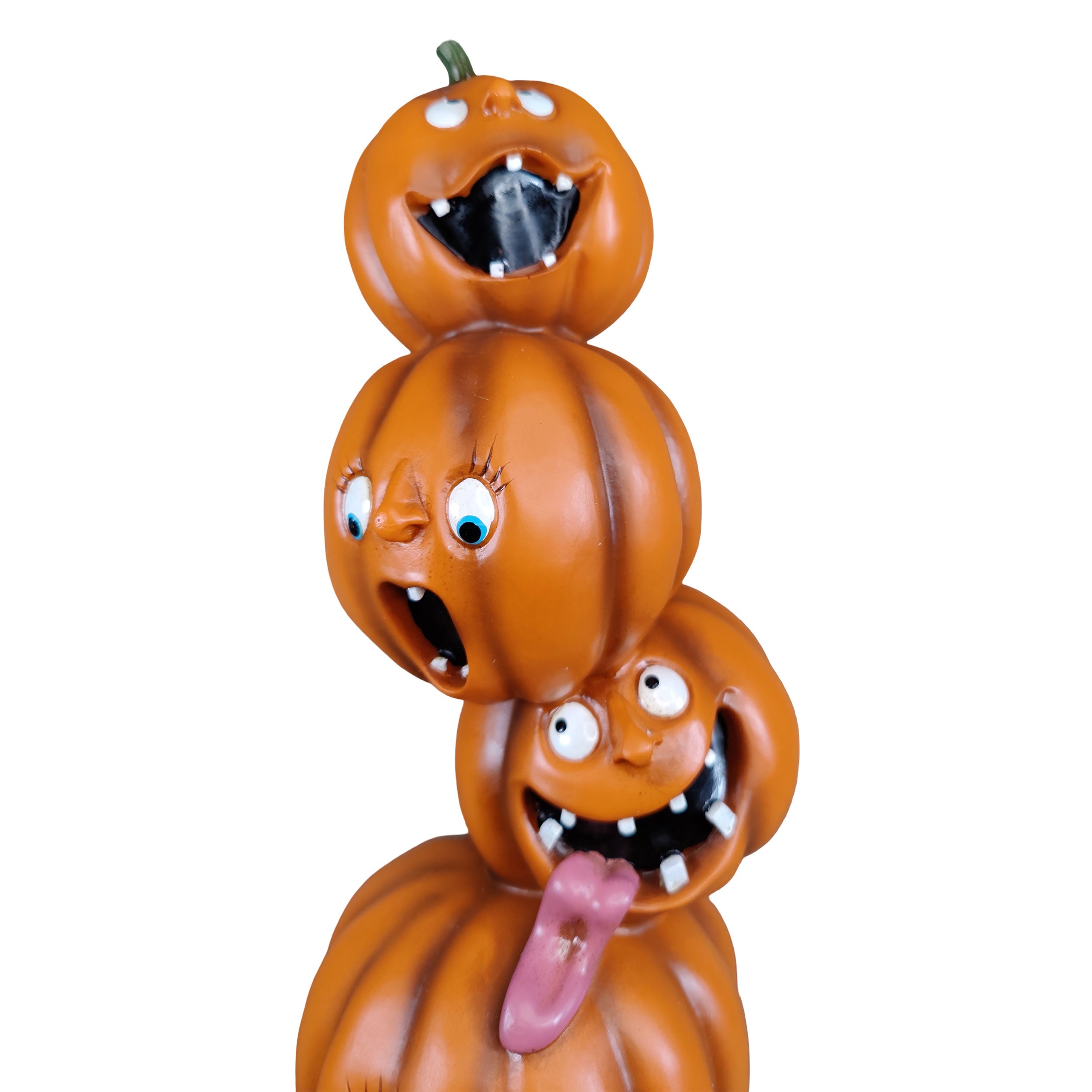 Halloween Deko Kürbis Figuren & Kürbisstapel, Herbstdeko innen & außen, Deko Kürbis für Eingang Garten Fensterbank