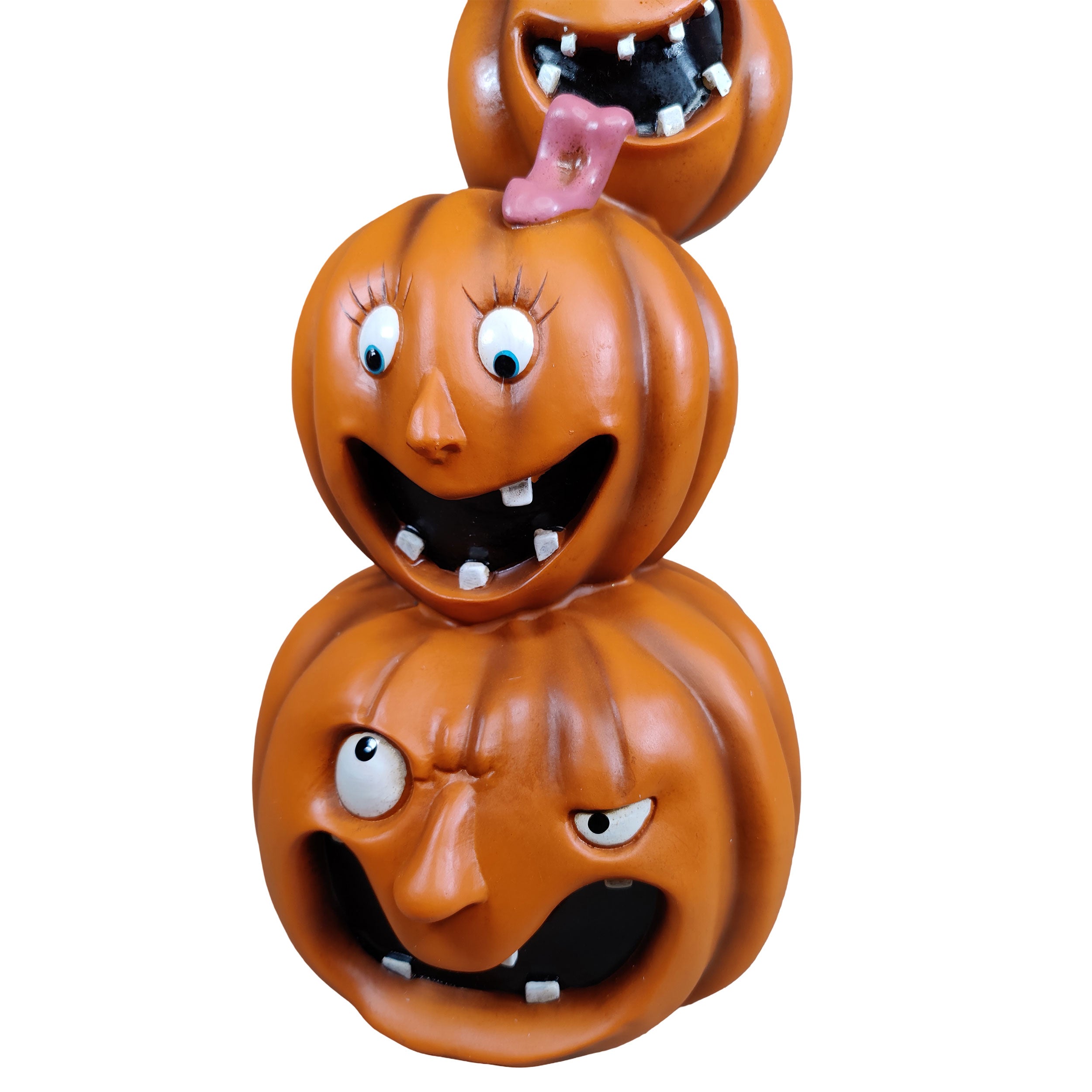 Halloween Deko Kürbis Figuren & Kürbisstapel, Herbstdeko innen & außen, Deko Kürbis für Eingang Garten Fensterbank