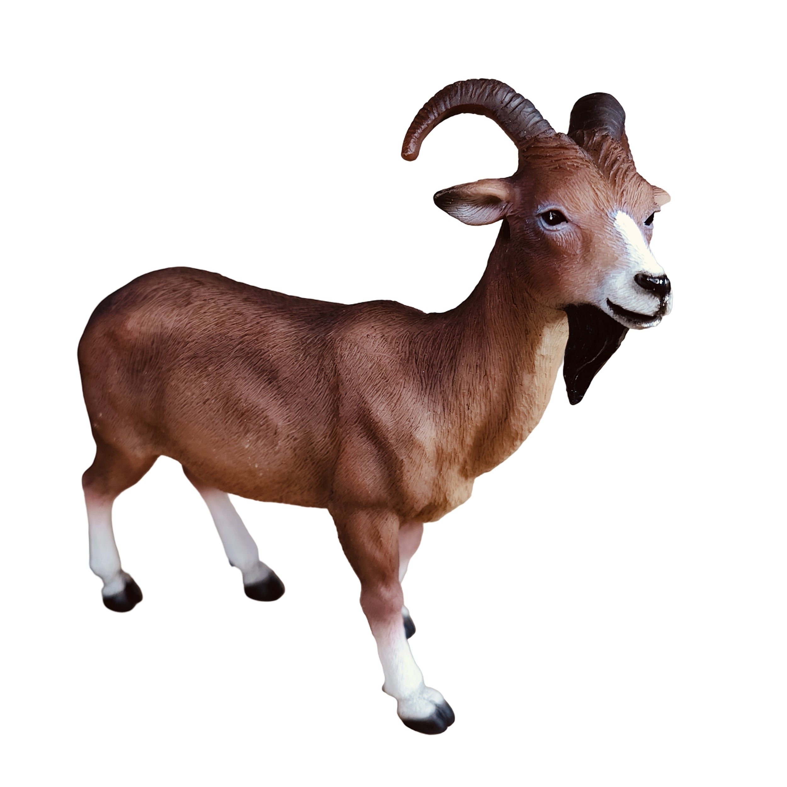 Ziegenbock Figur Bruce klein – Gartenfigur Ziegenbock als Deko Ziege in Rot-Weiß oder Braun