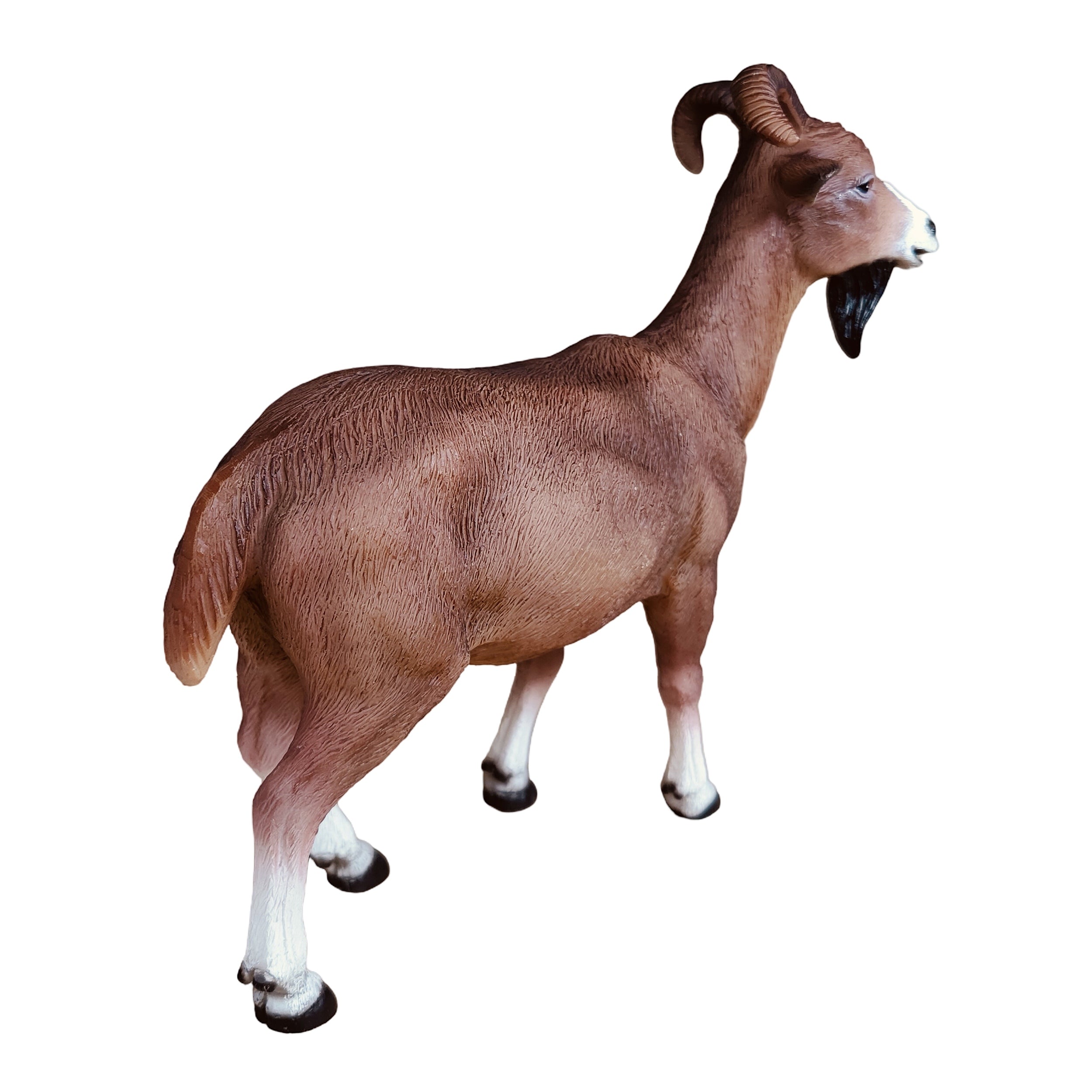 Ziegenbock Figur Bruce klein – Gartenfigur Ziegenbock als Deko Ziege in Rot-Weiß oder Braun