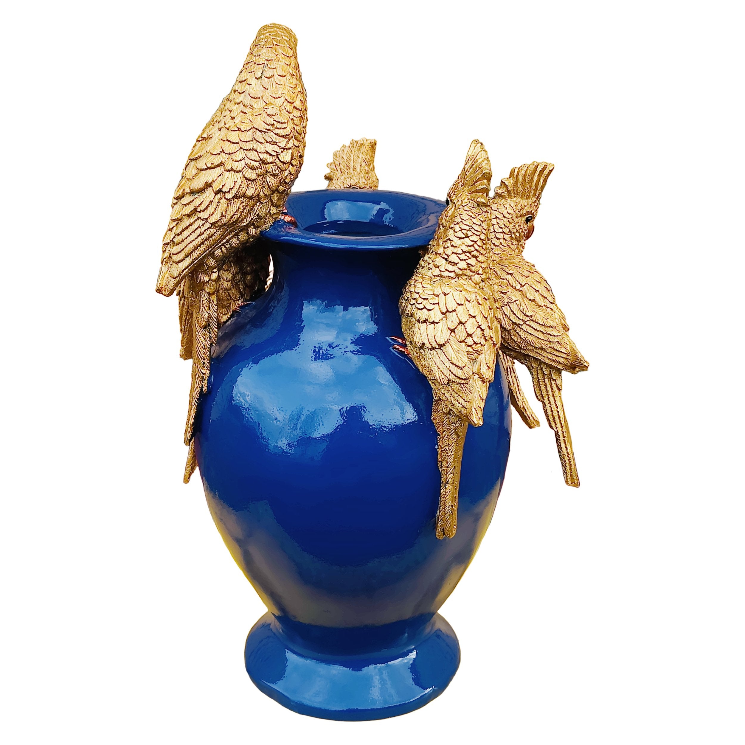 Kunstblumen Vase Deko Vase modern – Designer Vasen mit Tieren Papagei Affe Echse Tischdeko Vase bunt