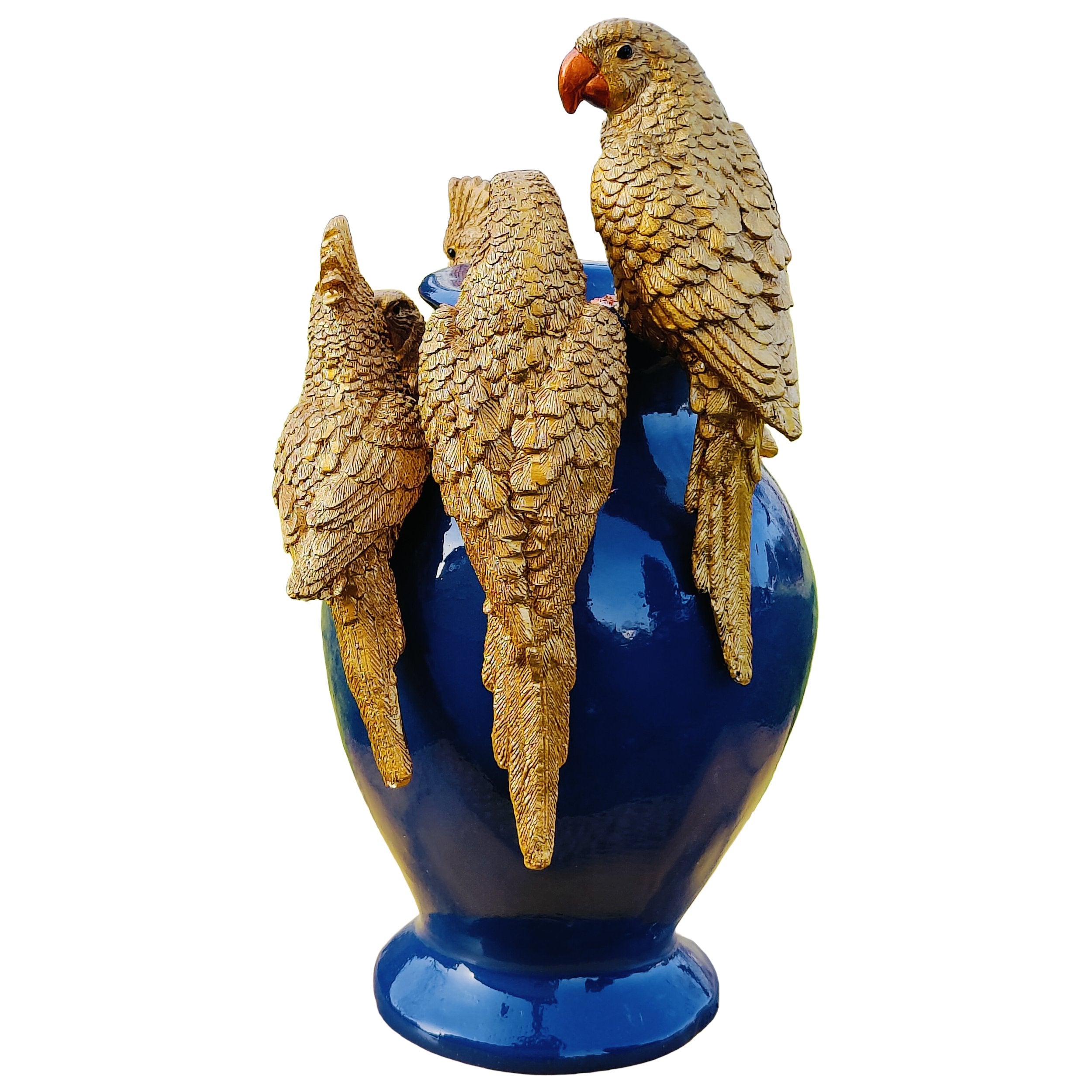 Kunstblumen Vase Deko Vase modern – Designer Vasen mit Tieren Papagei Affe Echse Tischdeko Vase bunt