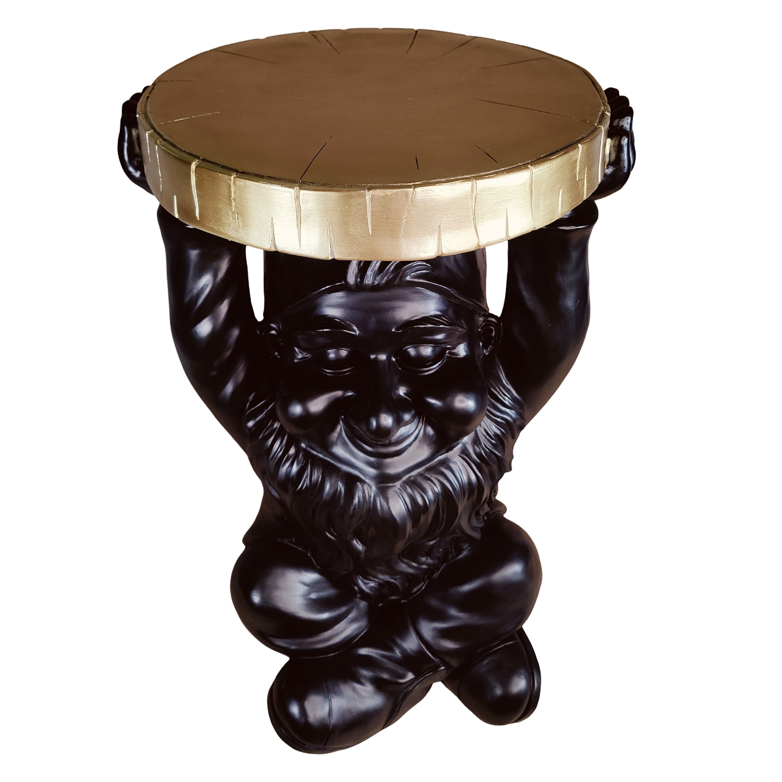 Beistelltisch rund Gartenzwerg – Beistelltisch Design für Garten & Wohnbereich in Schwarz oder Lila