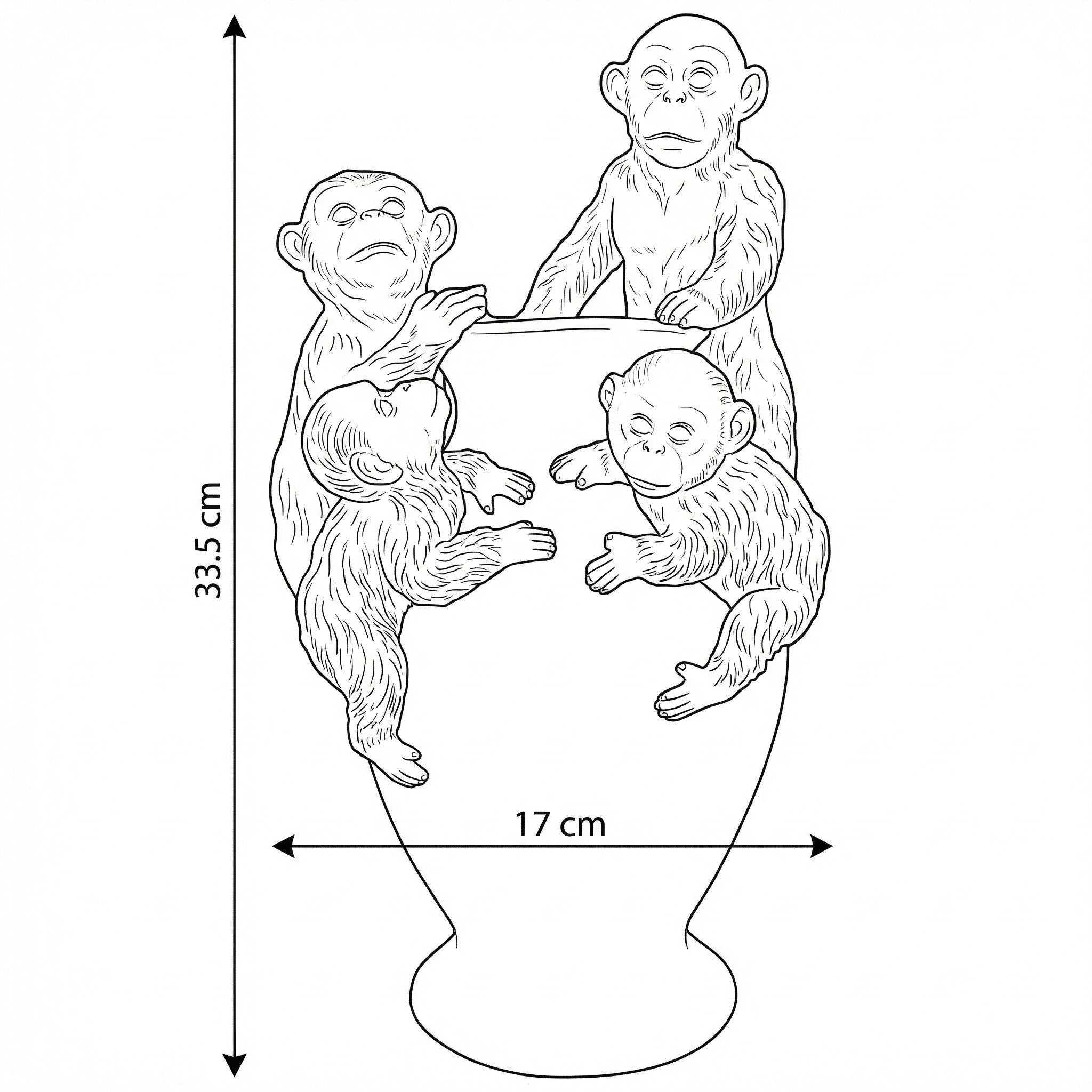 Kunstblumen Vase Deko Vase modern – Designer Vasen mit Tieren Papagei Affe Echse Tischdeko Vase bunt