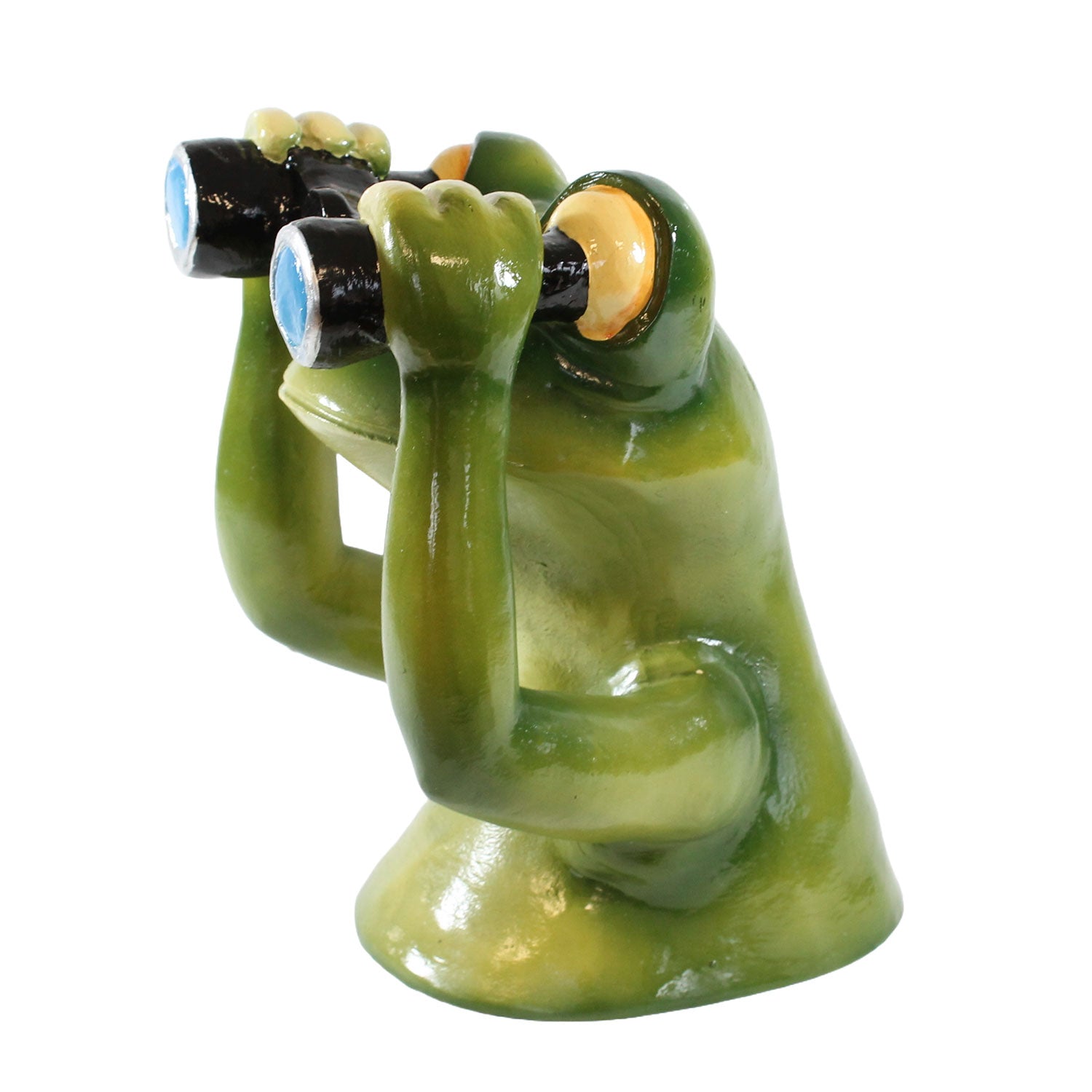 Frosch Figur mit Fernglas Frosch Deko auch als Gartenstecker Frosch Figuren für den Garten