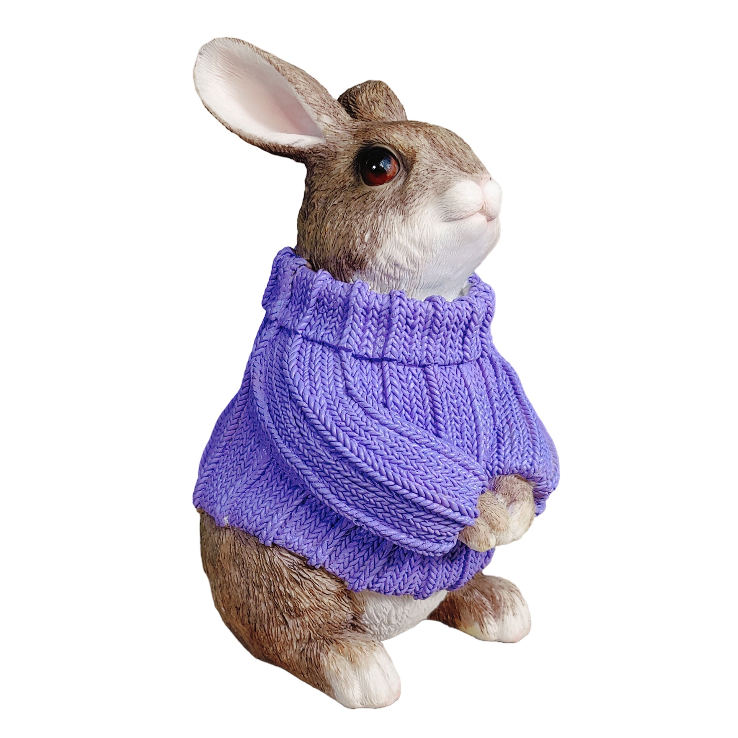 Deko Hase im Pullover als Deko Osterhase - Hasenfigur sitzend für Osterdeko oder Gartenfigur Hase in verschiedenen Farben