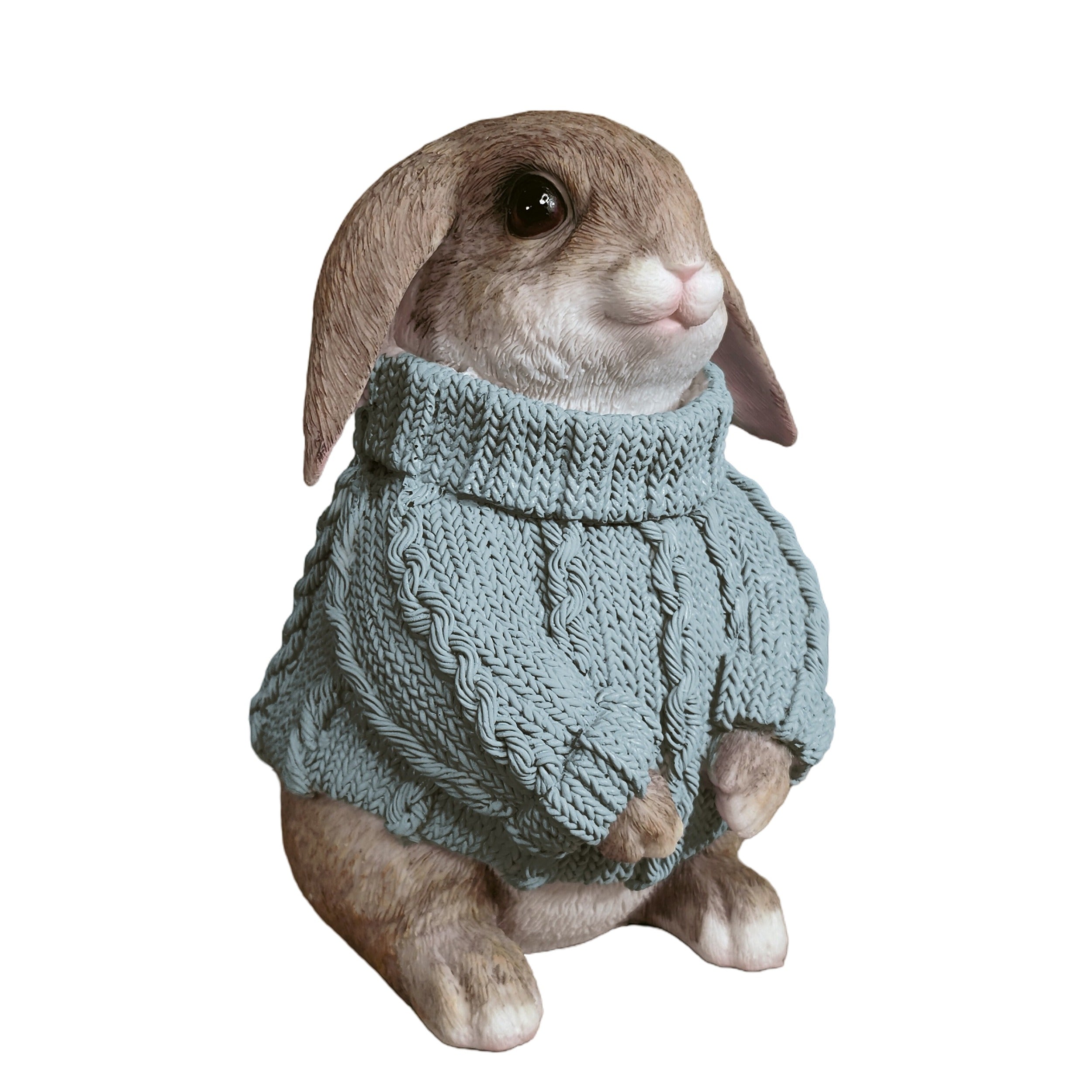 Deko Hase im Pullover als Deko Osterhase - Hasenfigur sitzend für Osterdeko oder Gartenfigur Hase in verschiedenen Farben