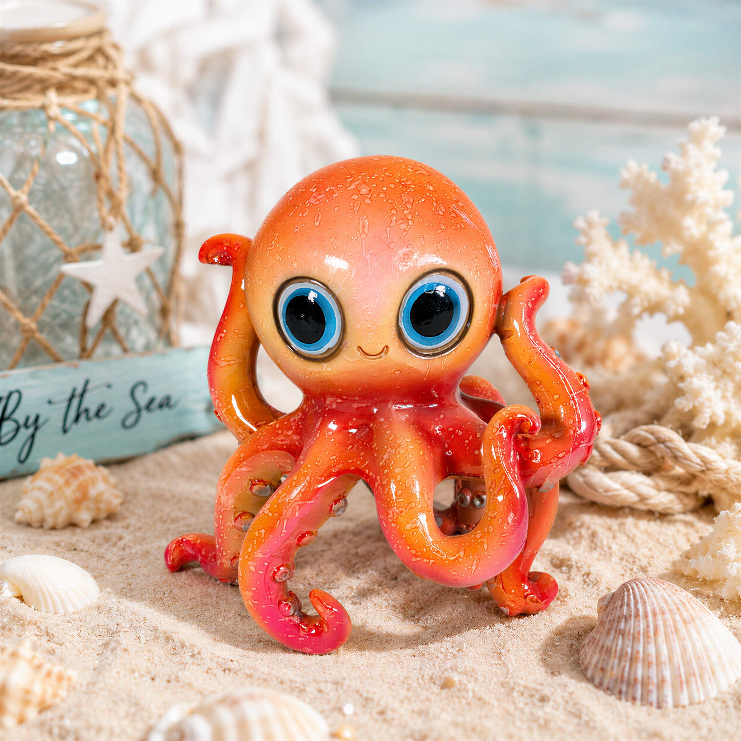 GlossiBande Oktopus Figur glänzend Deko Oktopus Krake in 2 Größen und Farben
