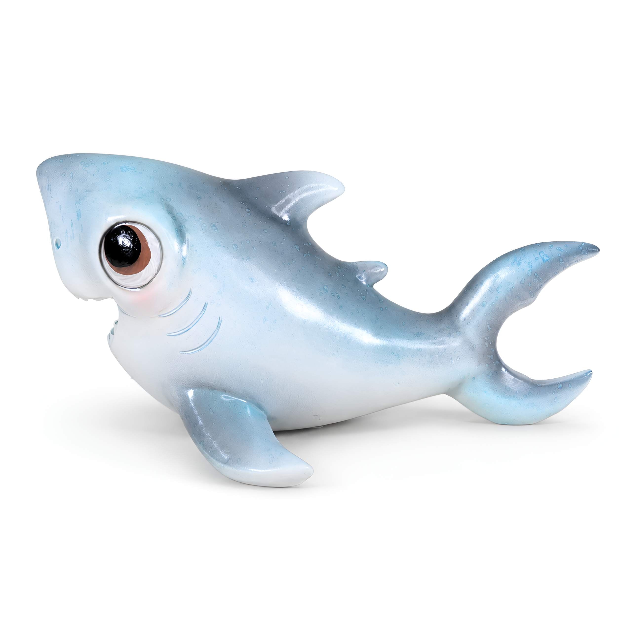 Hai Figur glänzend Baby & Groß für maritime Deko innen und außen