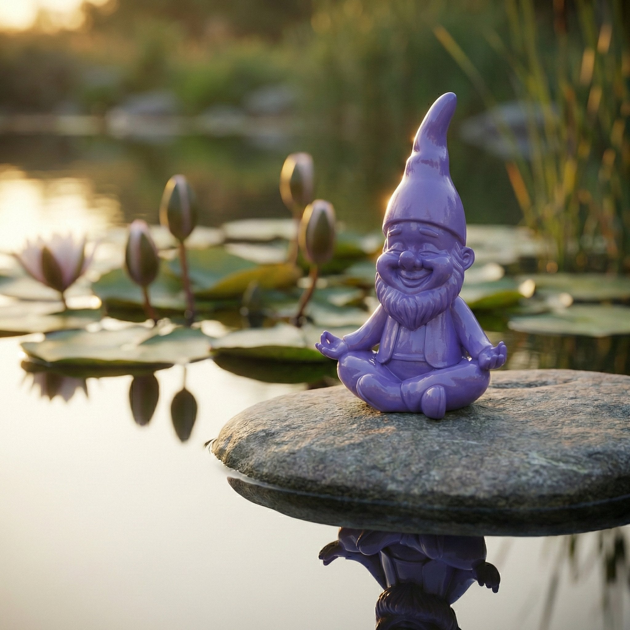 Yoga Gartenzwerg -GartenPoser- Zwerg Deko in Pastell Hochglanz 2 Größen 6 Farben (ZenPoser)