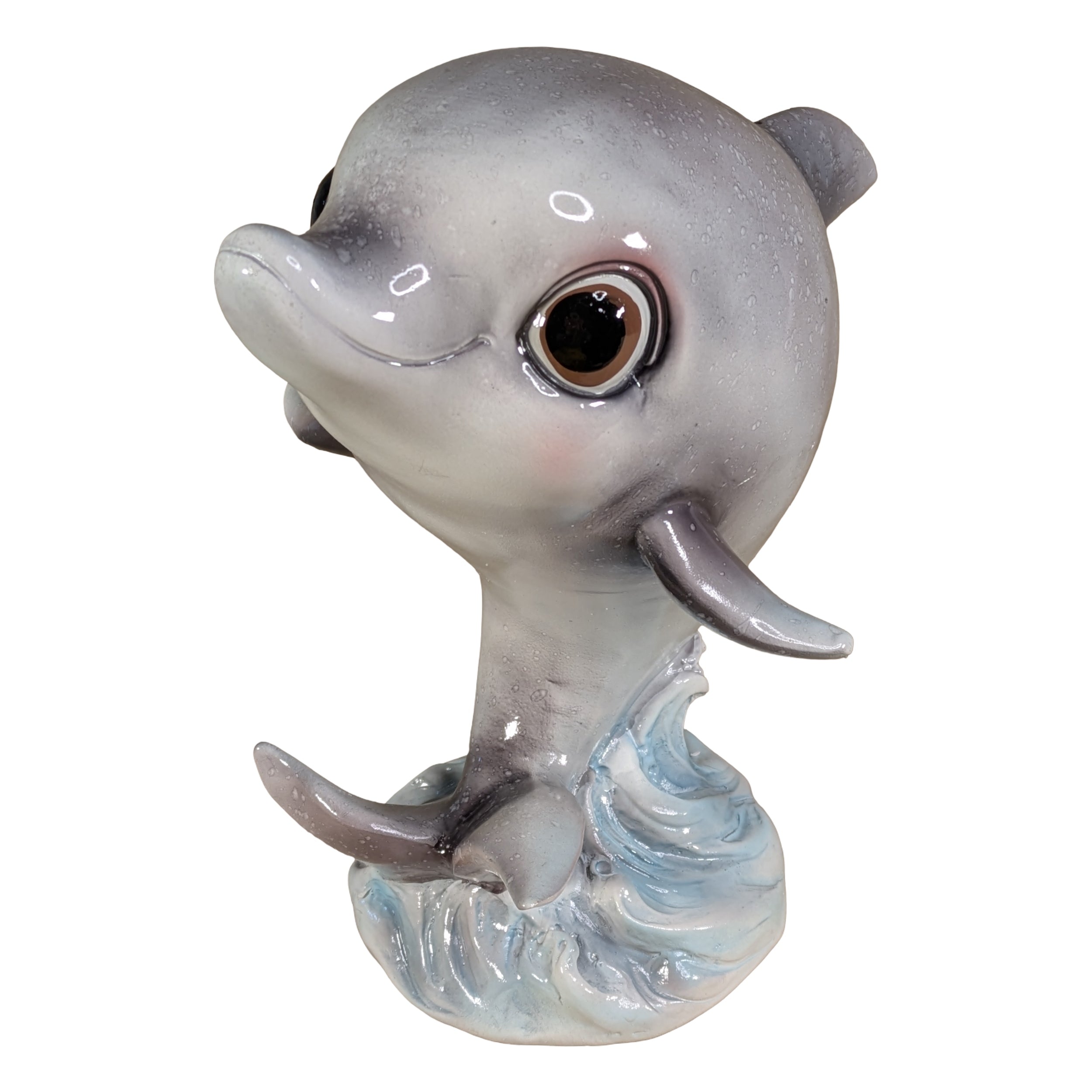 Delfin Figur glänzend klein & groß für maritime Deko innen & außen