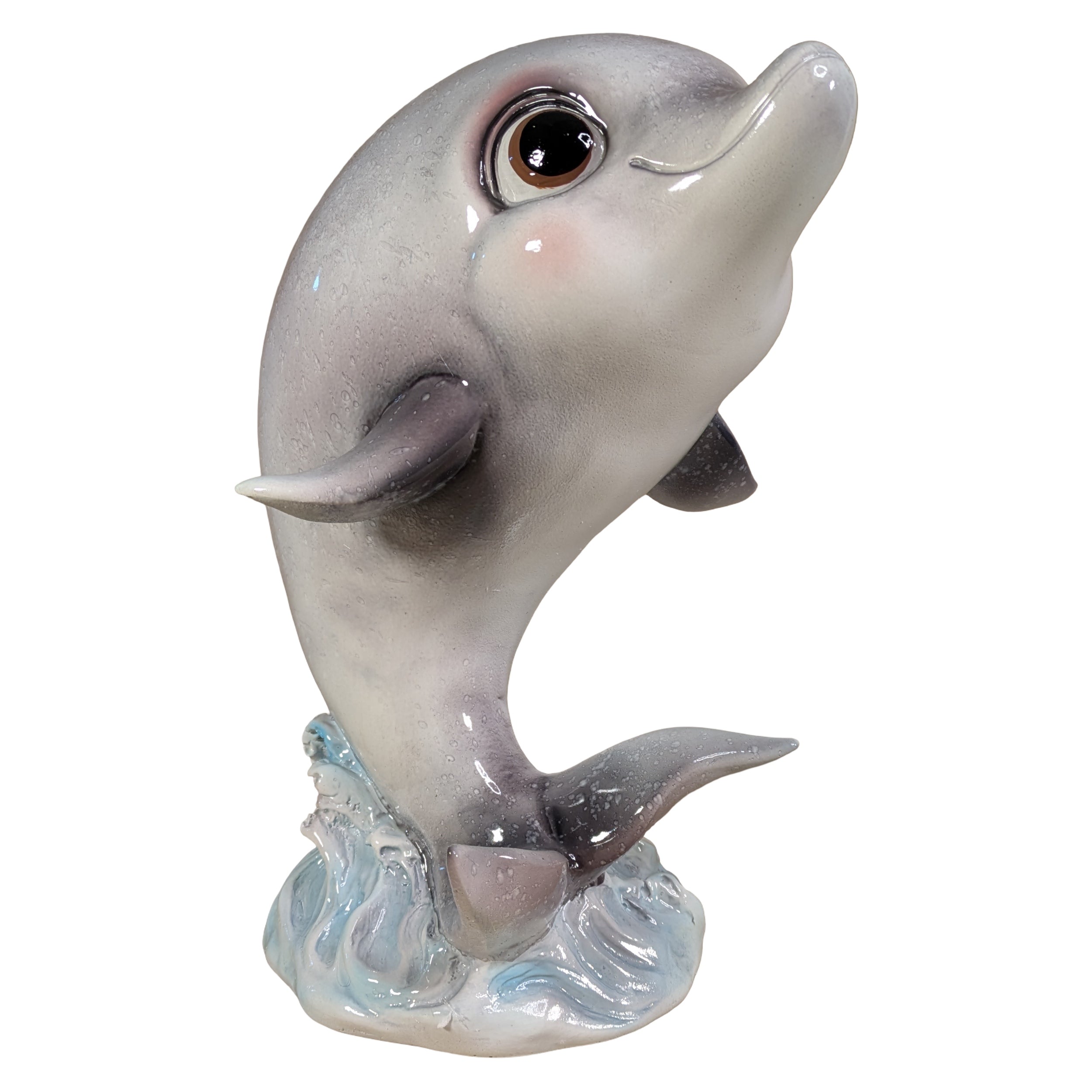 Delfin Figur glänzend klein & groß für maritime Deko innen & außen