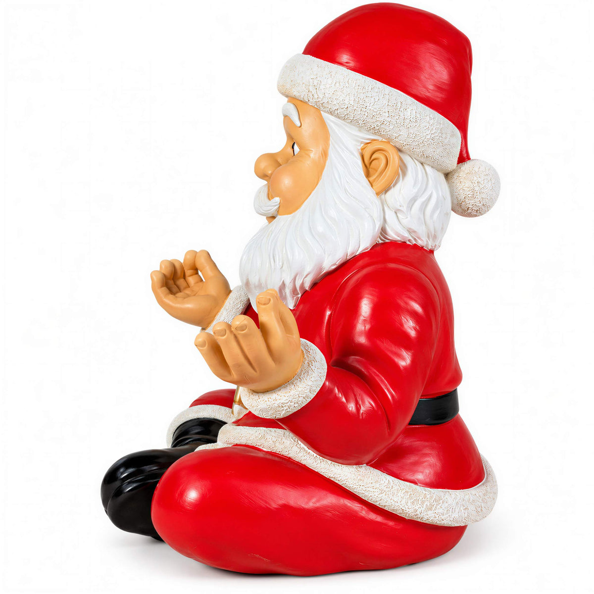 Weihnachtsmann Figur lustig Yoga oder kniend Weihnachtsdeko für Haus und Garten