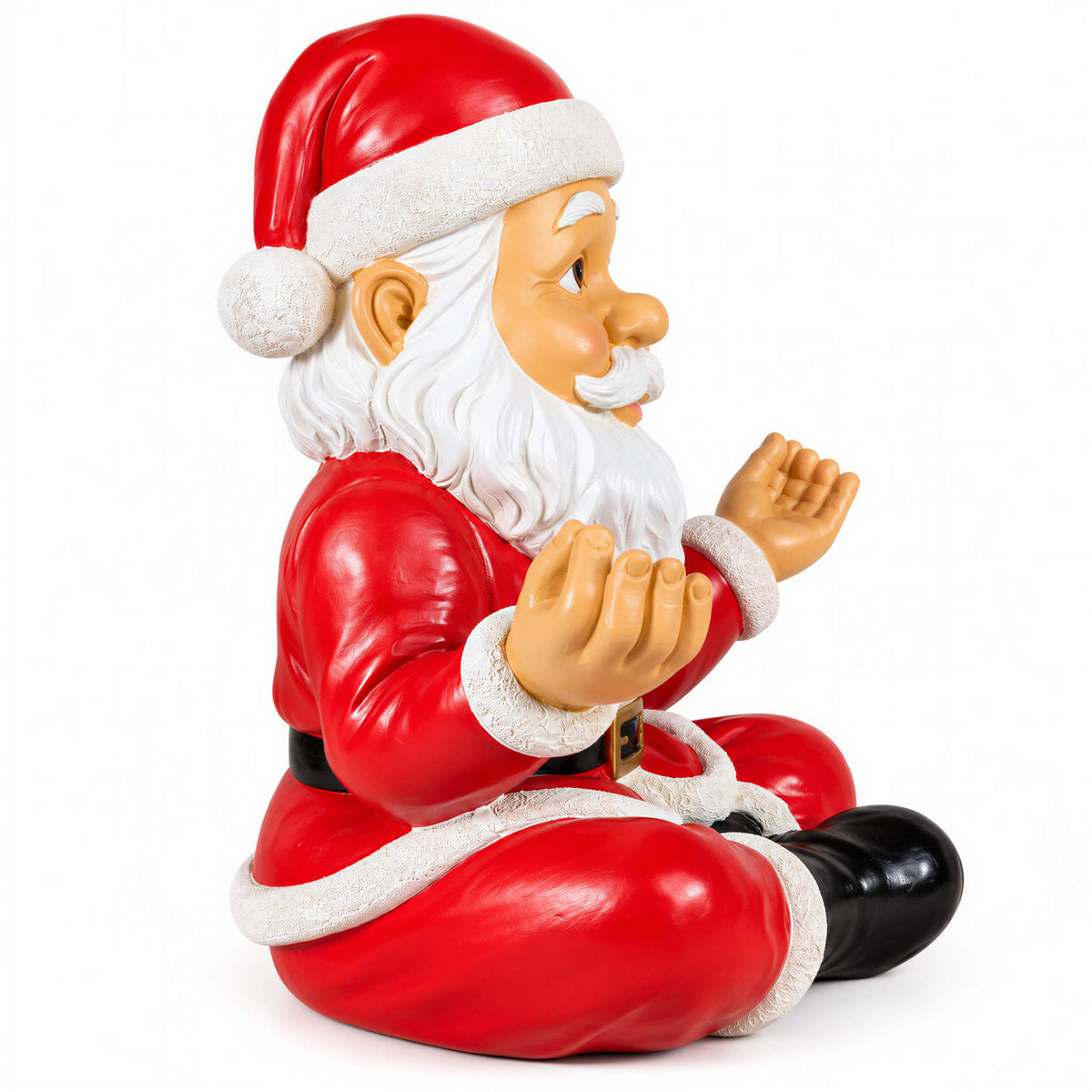 Weihnachtsmann Figur lustig Yoga oder kniend Weihnachtsdeko für Haus und Garten