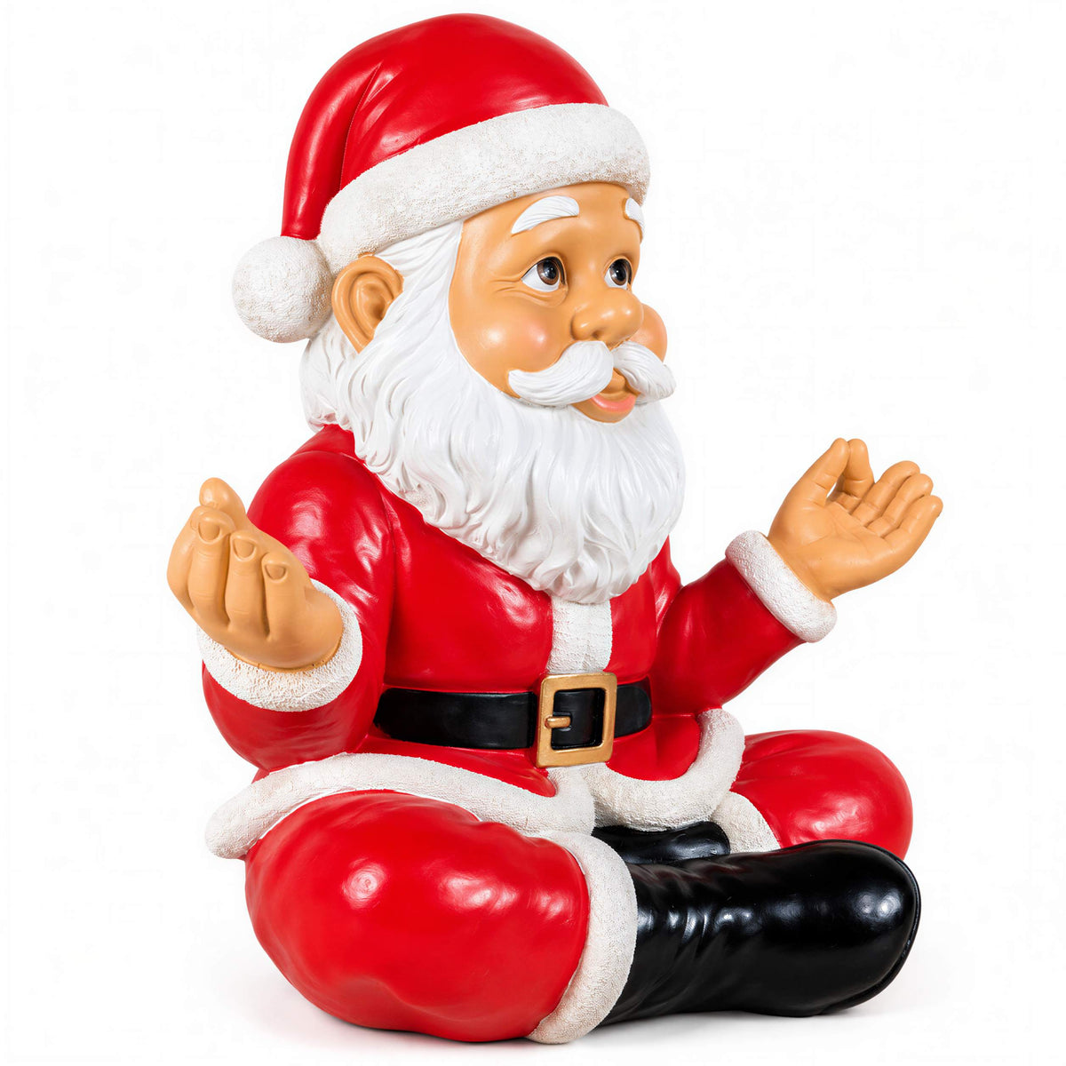 Weihnachtsmann Figur lustig Yoga oder kniend Weihnachtsdeko für Haus und Garten