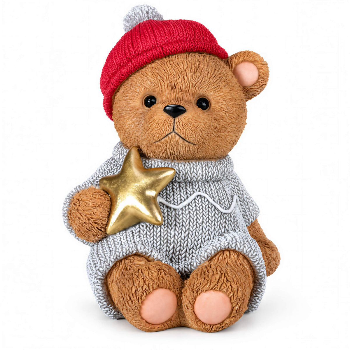 Bär Figur Weihnachtsdeko Tischdeko Weihnachtsbär mit Stern oder Geschenk