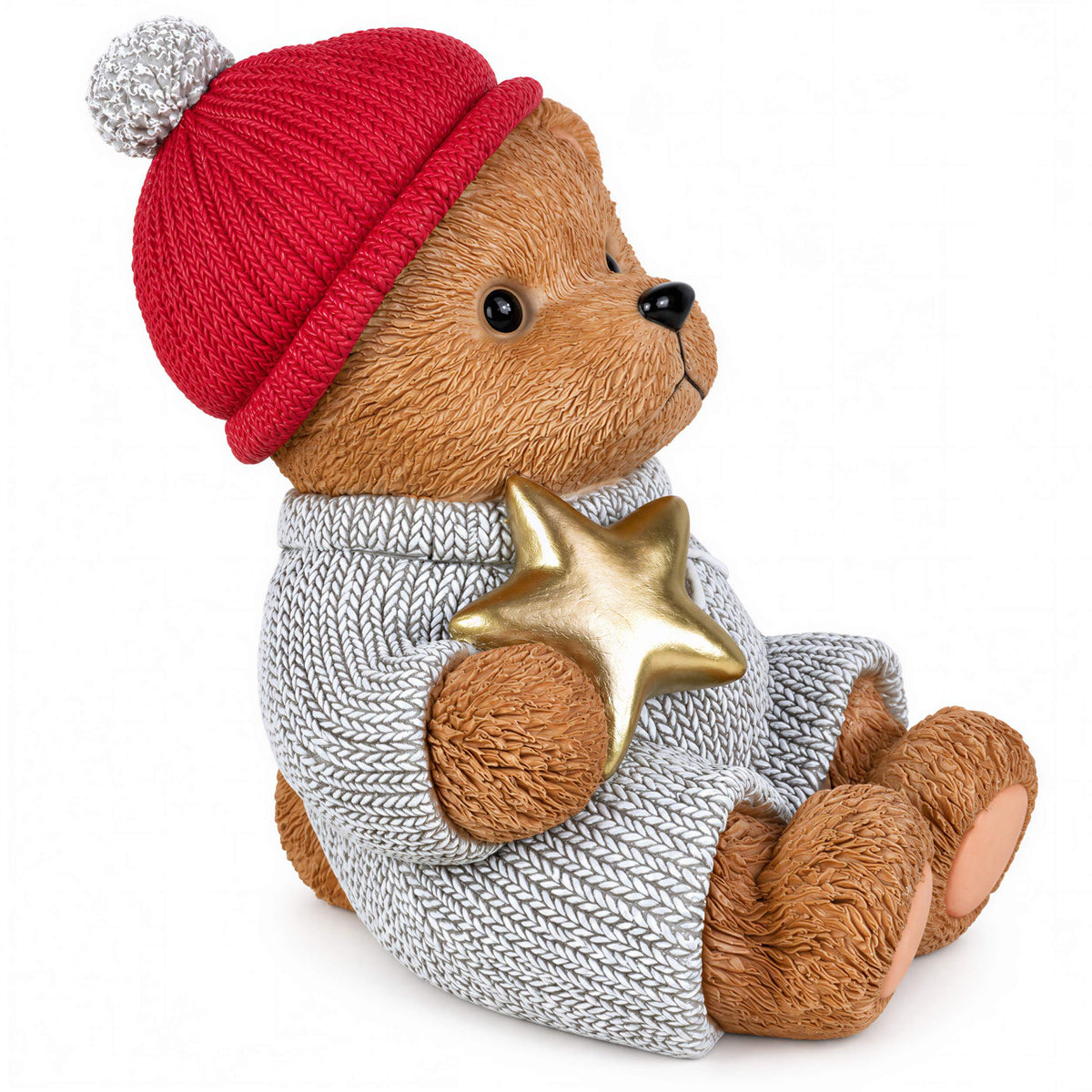 Bär Figur Weihnachtsdeko Tischdeko Weihnachtsbär mit Stern oder Geschenk