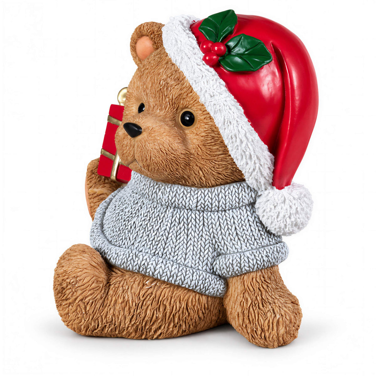 Bär Figur Weihnachtsdeko Tischdeko Weihnachtsbär mit Stern oder Geschenk