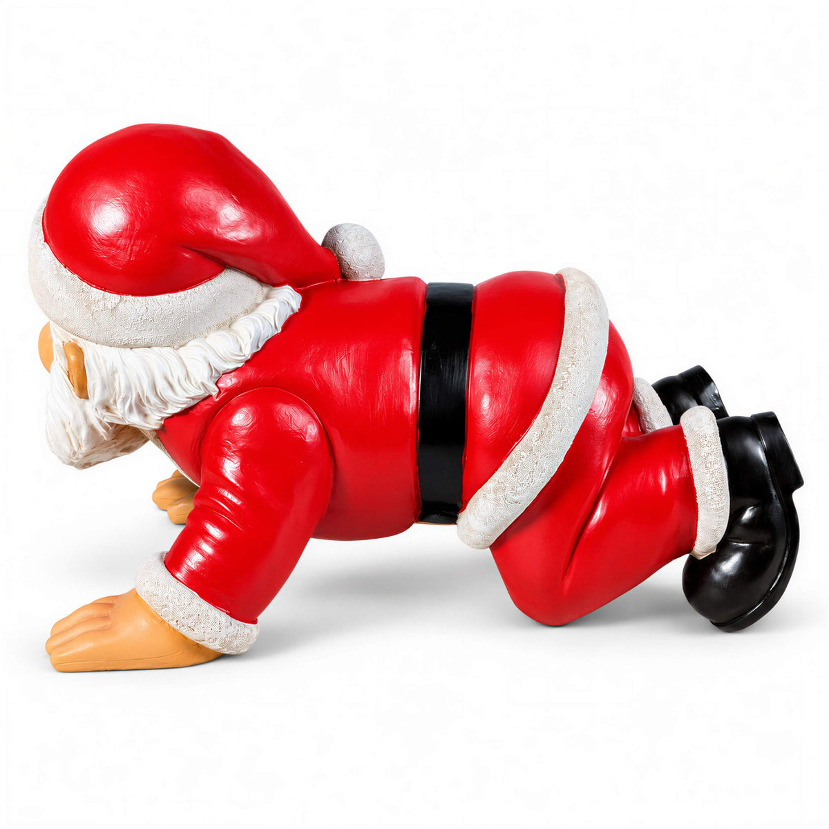 Weihnachtsmann Figur lustig Yoga oder kniend Weihnachtsdeko für Haus und Garten