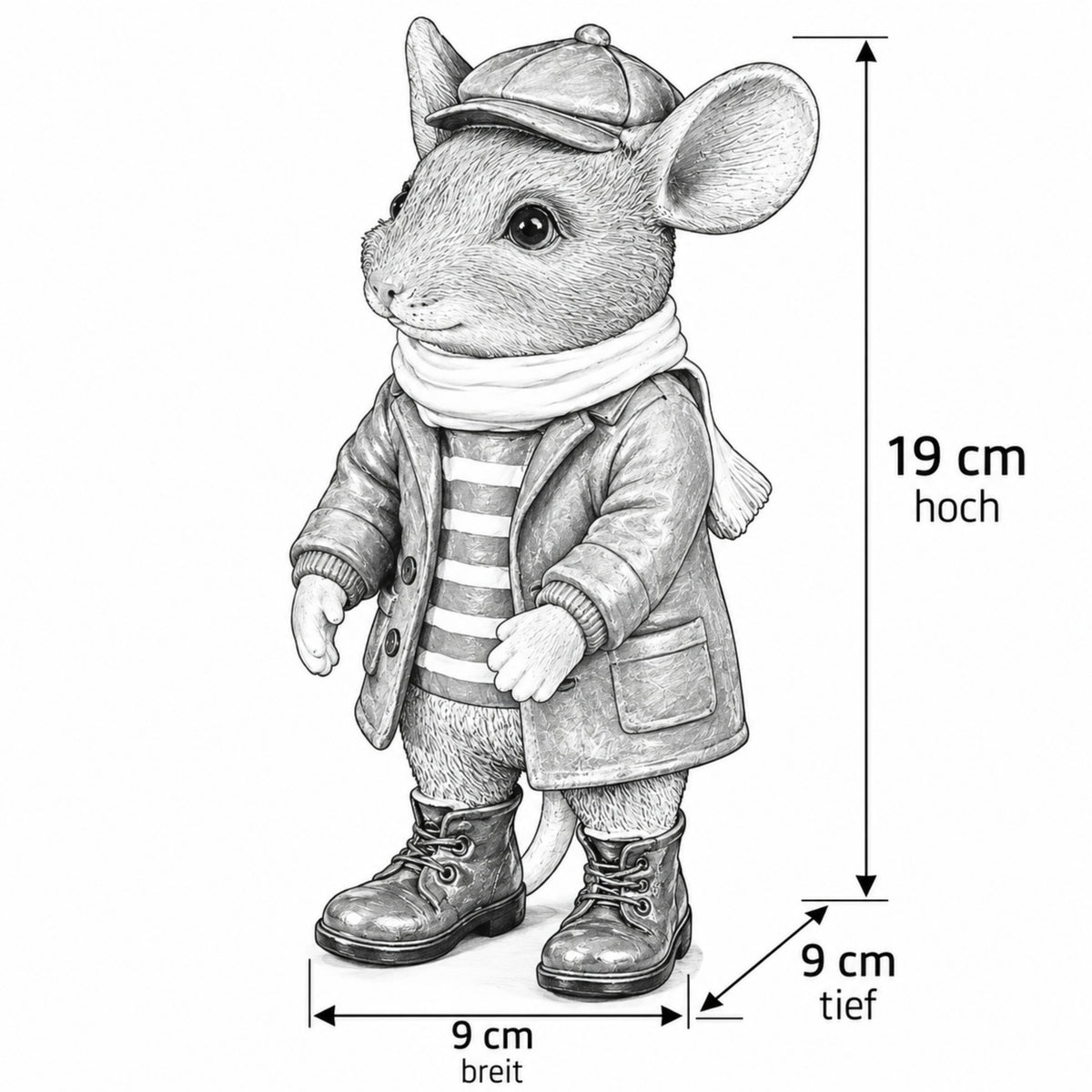 Weihnachtsdeko Mäuse Figuren Tischdeko Weihnachten Weihnachtsfiguren in 3 Motiven