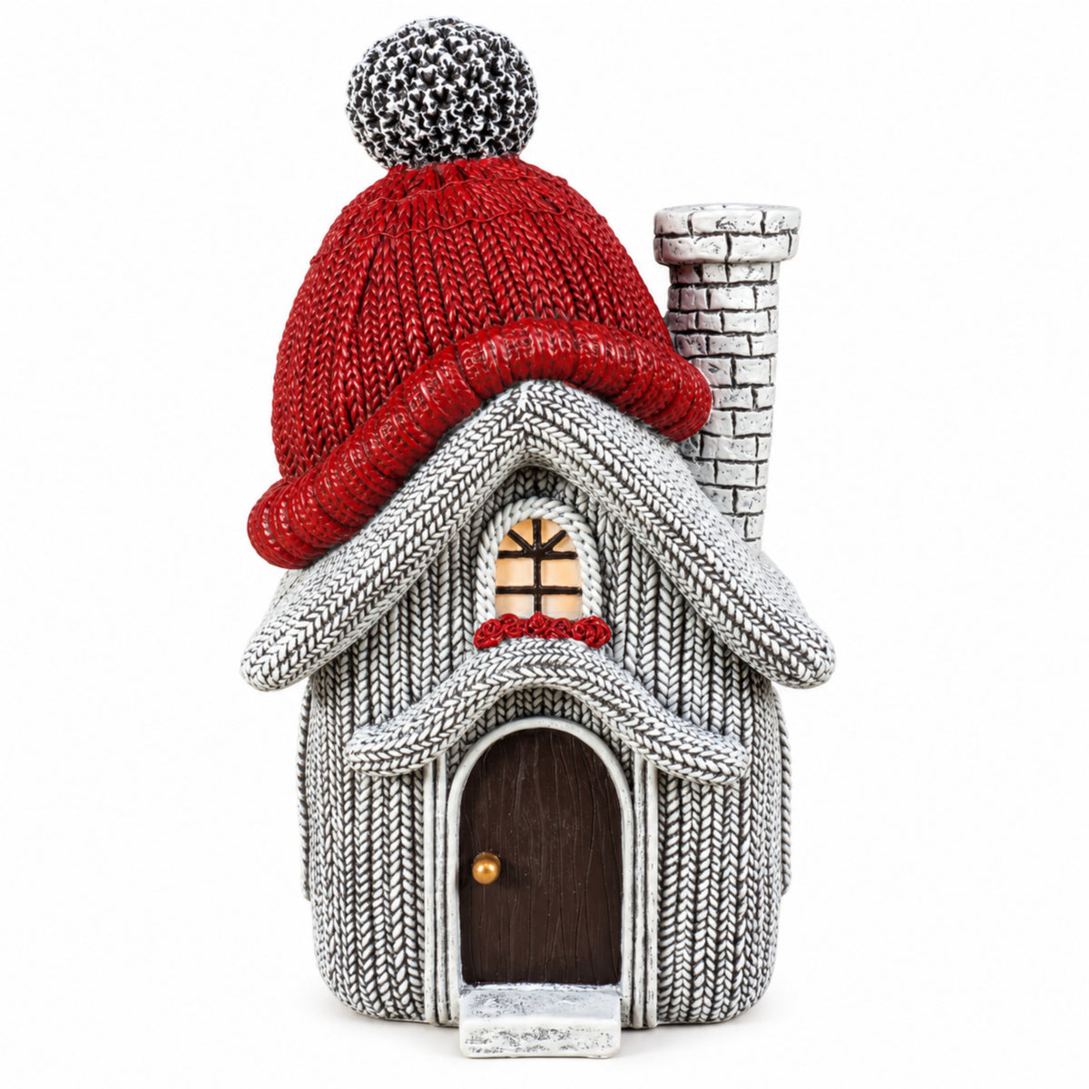 Wichtelhaus Weihnachtsdeko Strickoptik Weihnachtsdorf Tischdeko in 4 Varianten