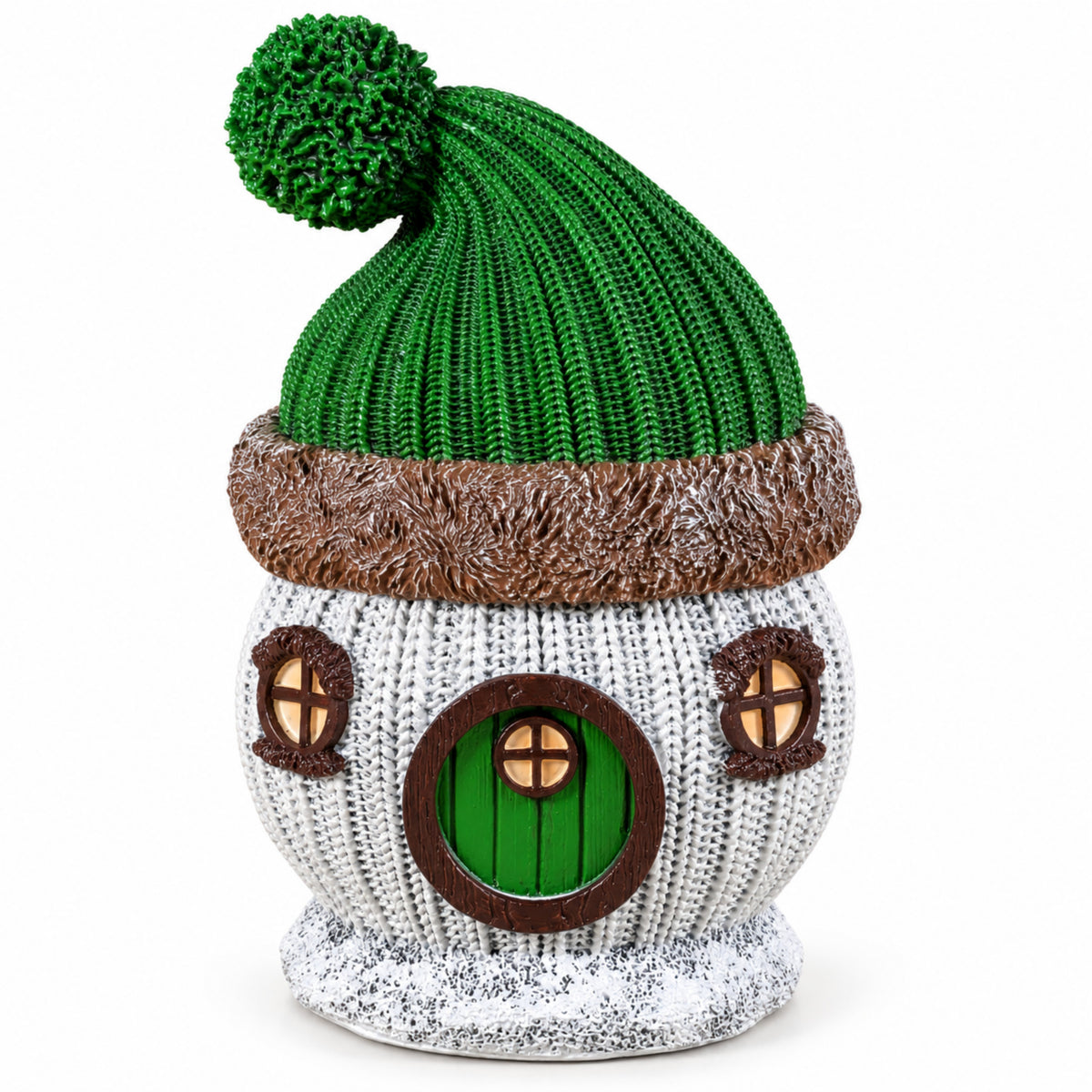 Wichtelhaus Weihnachtsdeko Strickoptik Weihnachtsdorf Tischdeko in 4 Varianten