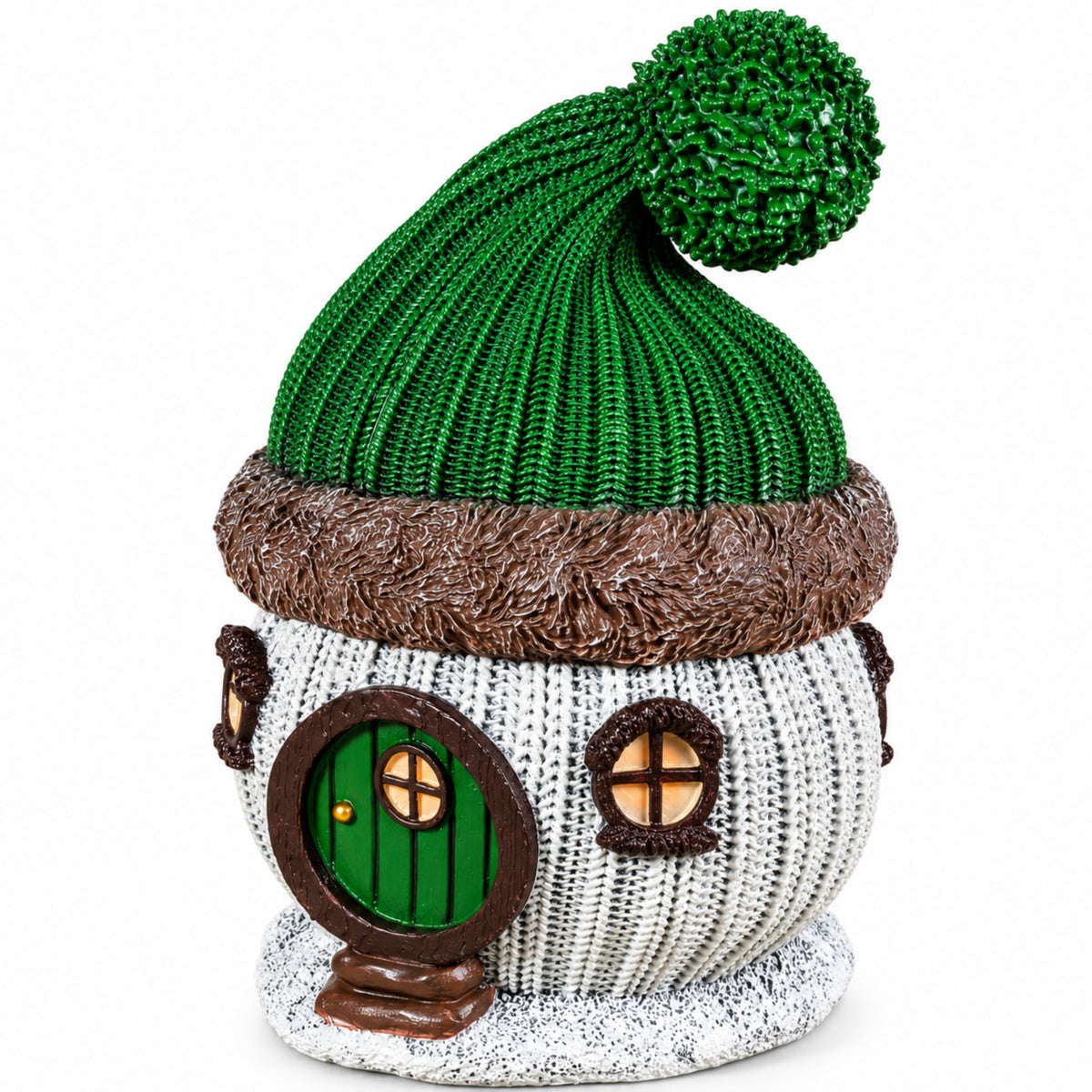 Wichtelhaus Weihnachtsdeko Strickoptik Weihnachtsdorf Tischdeko in 4 Varianten