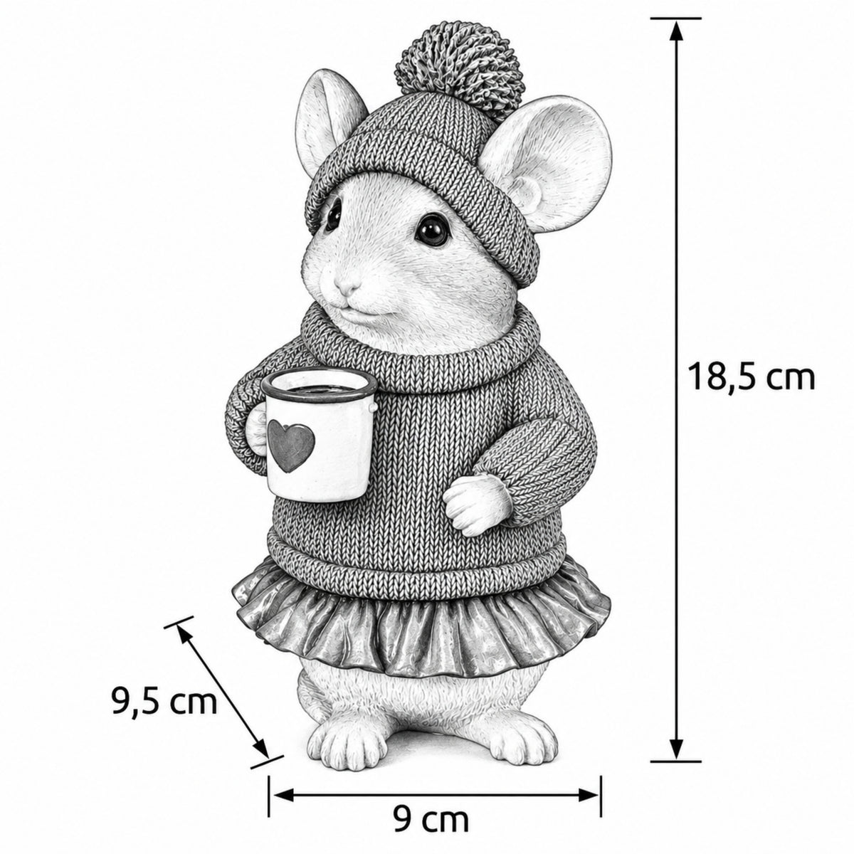 Weihnachtsdeko Mäuse Figuren Tischdeko Weihnachten Weihnachtsfiguren in 3 Motiven