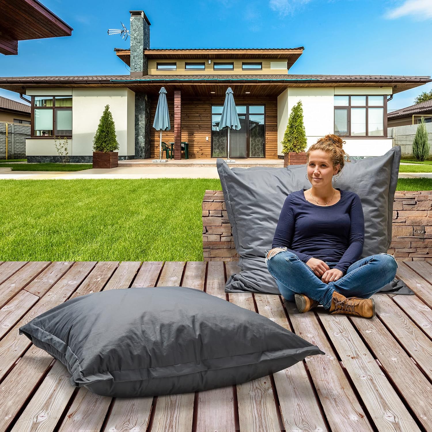 XL Outdoor Sitzkissen – Bequemer und wasserabweisender Sitzkomfort für Garten und Terrasse